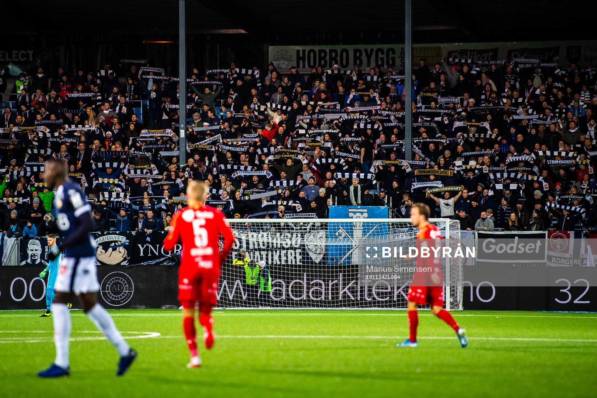 Spectators in the stands