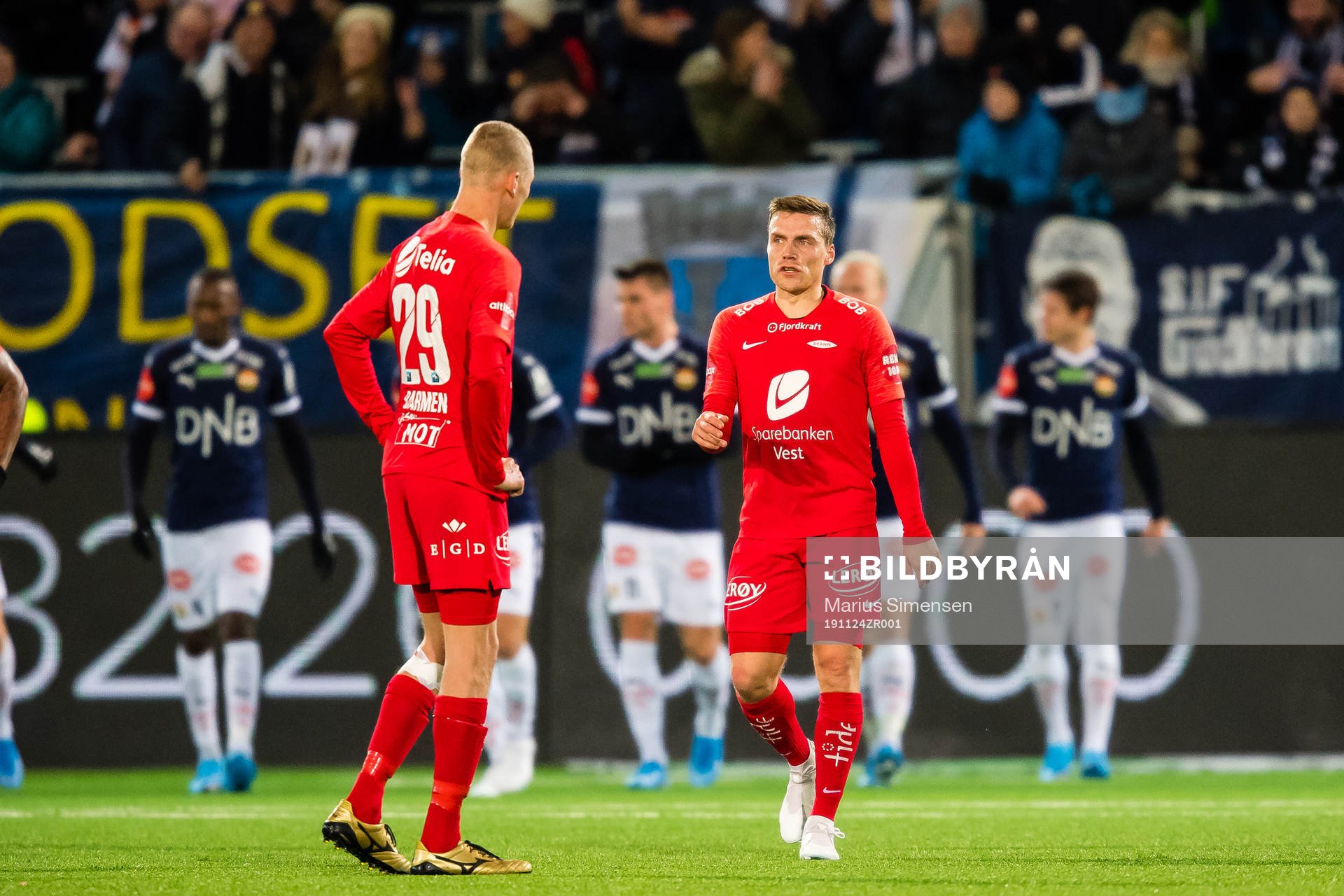 Ruben Yttergård Jenssen of Brann looks dejected