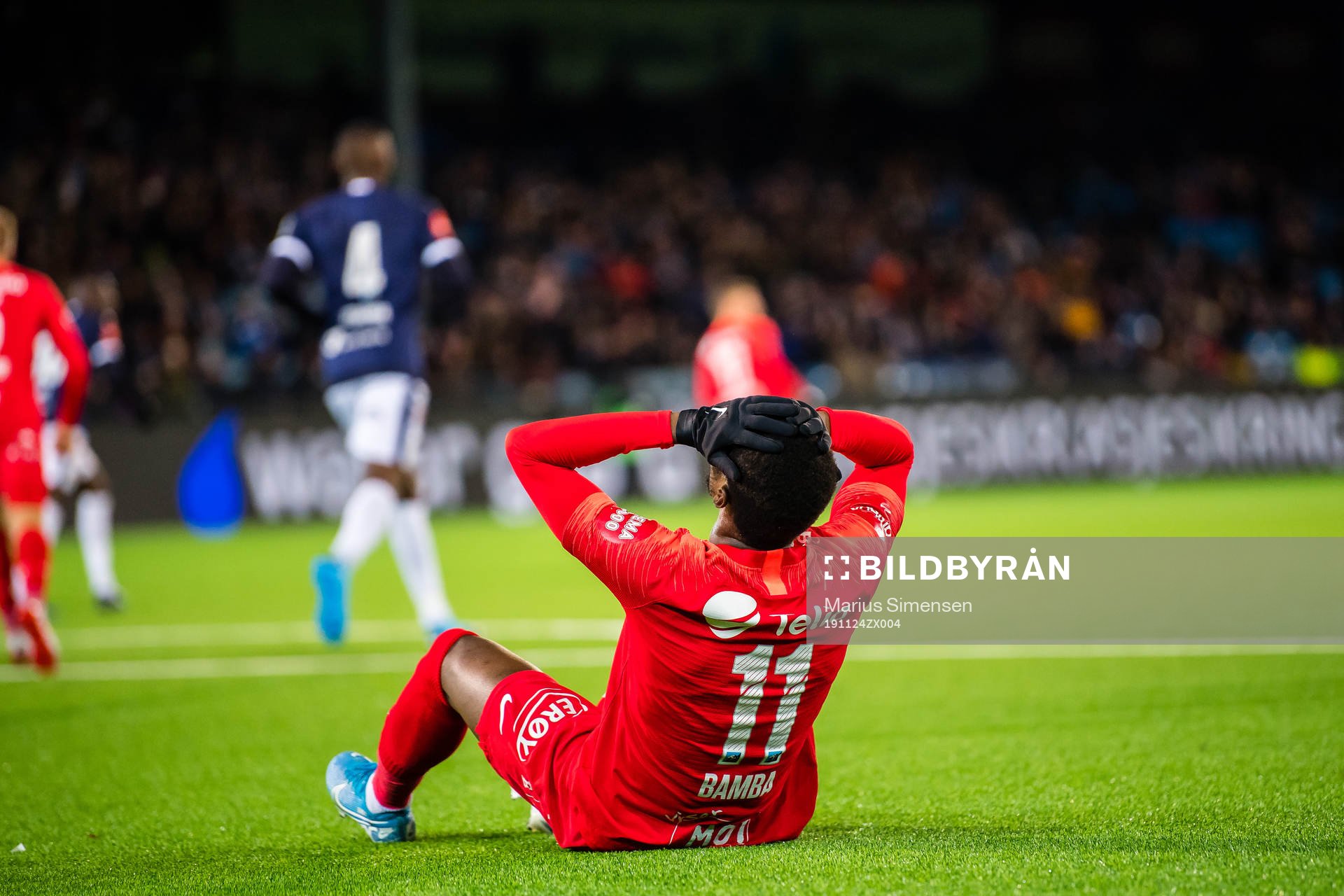 Karamoko Daouda Bamba of Brann looks dejected