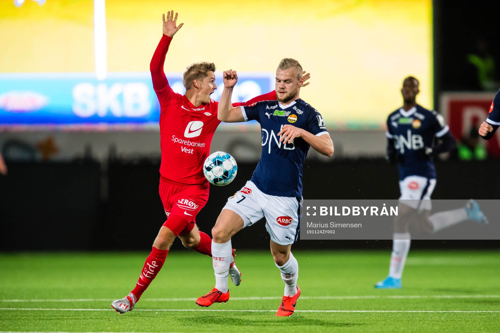 Thomas Grøgaard of Brann and Herman Sørby Stengel of