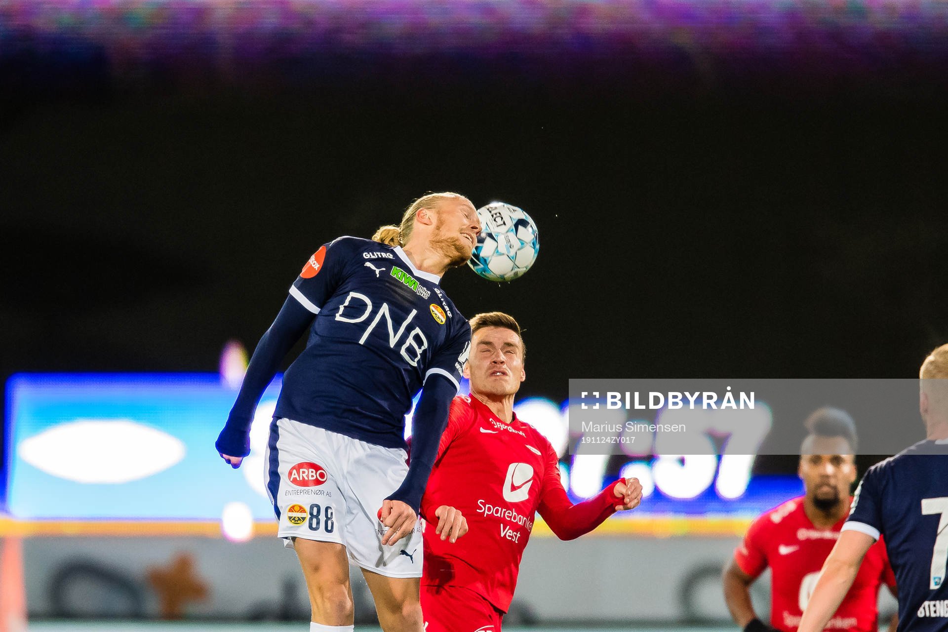 Lars-Jørgen Salvesen of Strømsgodset and Ruben Yttergård
