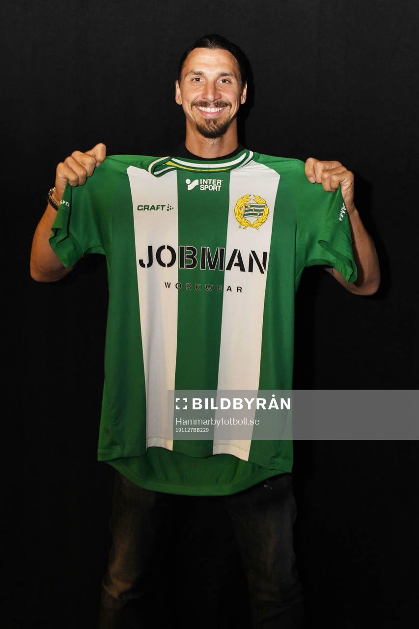 På denna handoutbild från Hammarby Fotboll ses Zlatan