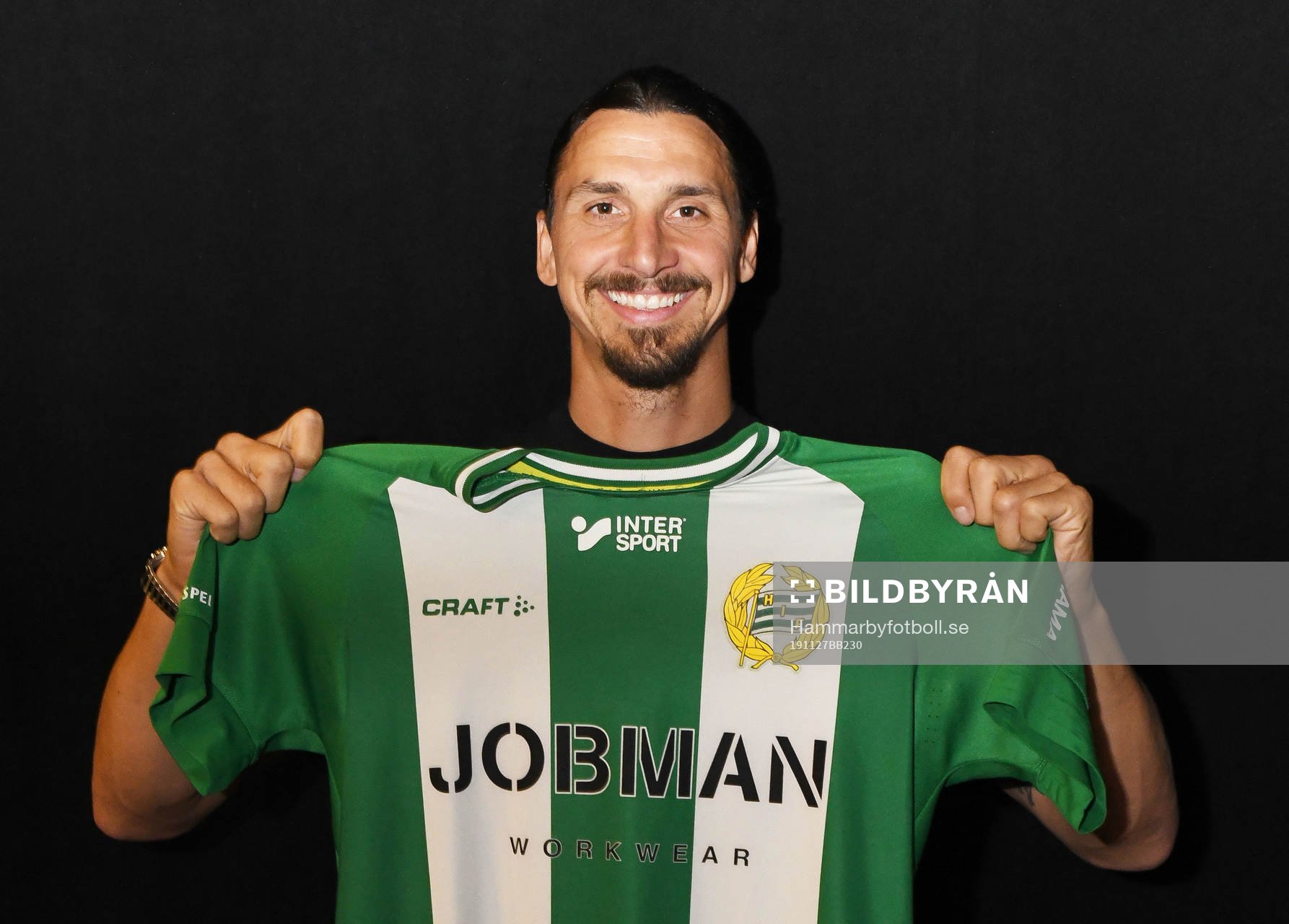 På denna handoutbild från Hammarby Fotboll ses Zlatan