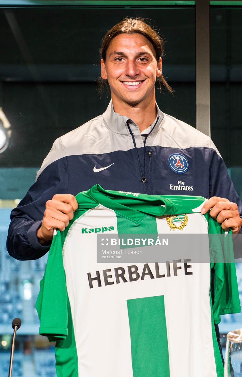 Arkivbild från en presskonferens med Zlatan Ibrahimovic