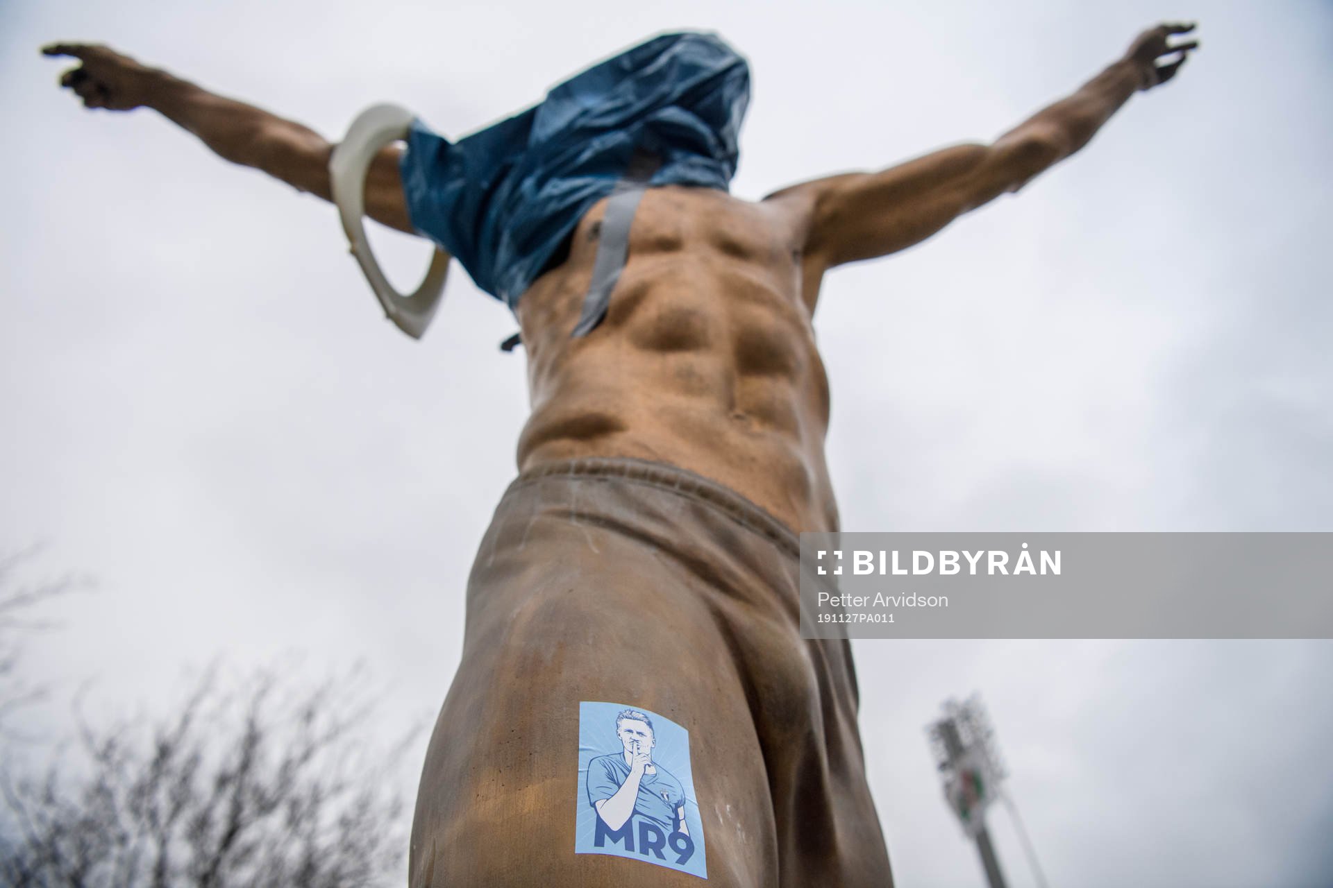 The statue of Zlatan Ibrahimovic has been vandalized