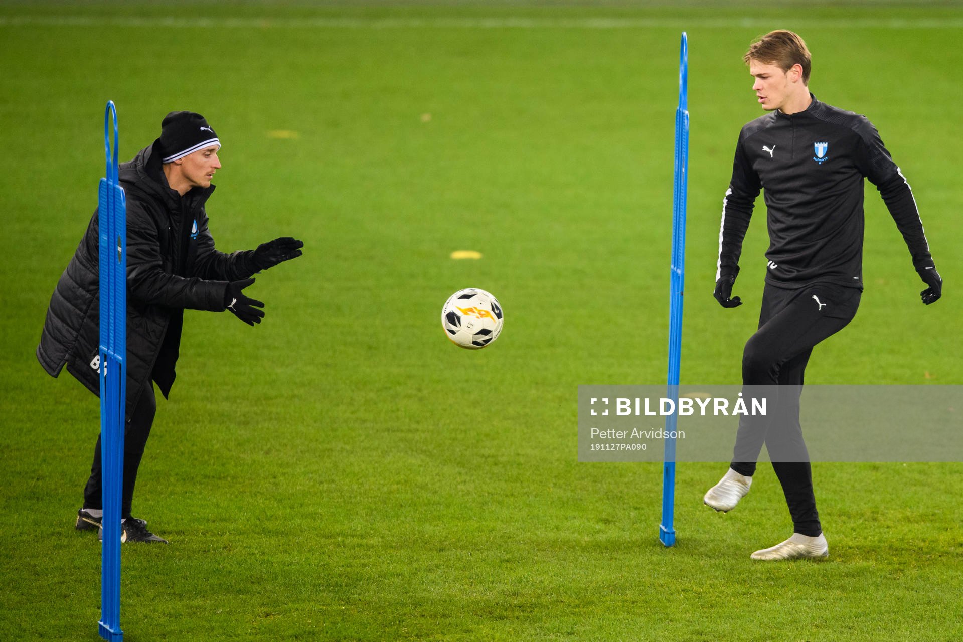 Hugo Andersson of Malmö FF during a practice with Malmö FF on November 27, 2019 in Malmö.