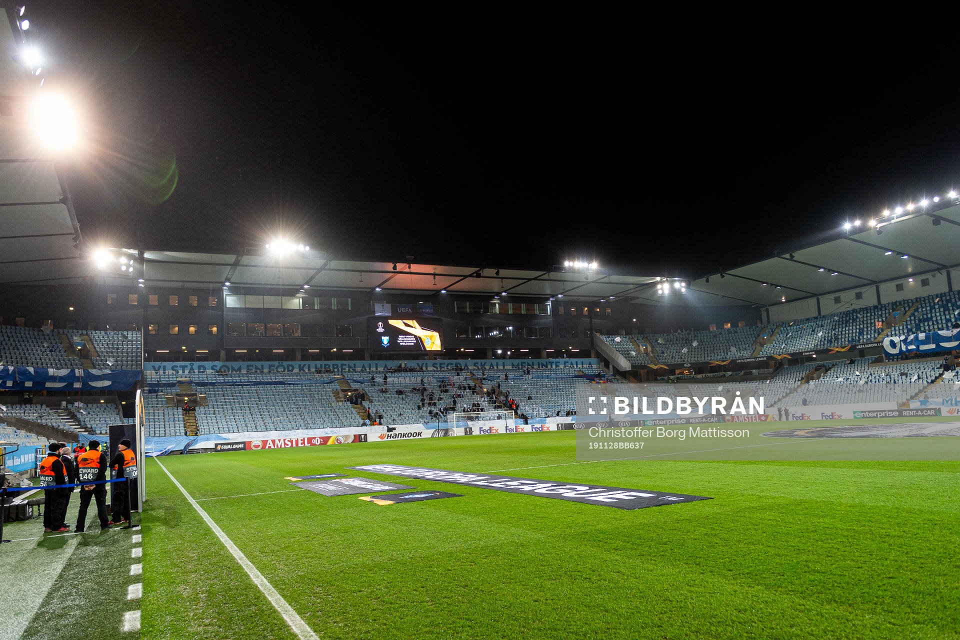 General view of the interior of Malmö New Stadium prior to