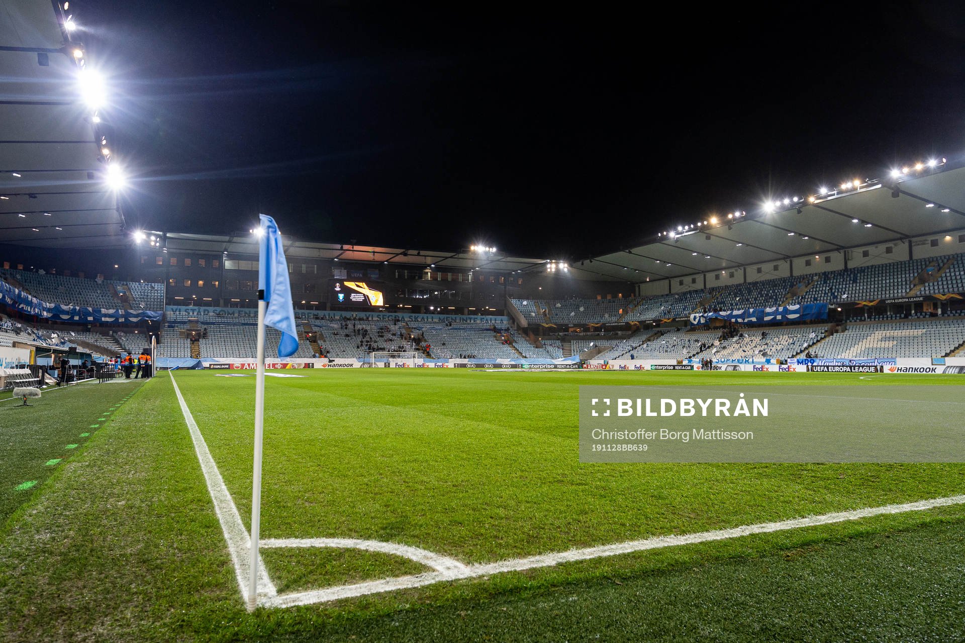 General view of the interior of Malmö New Stadium prior to