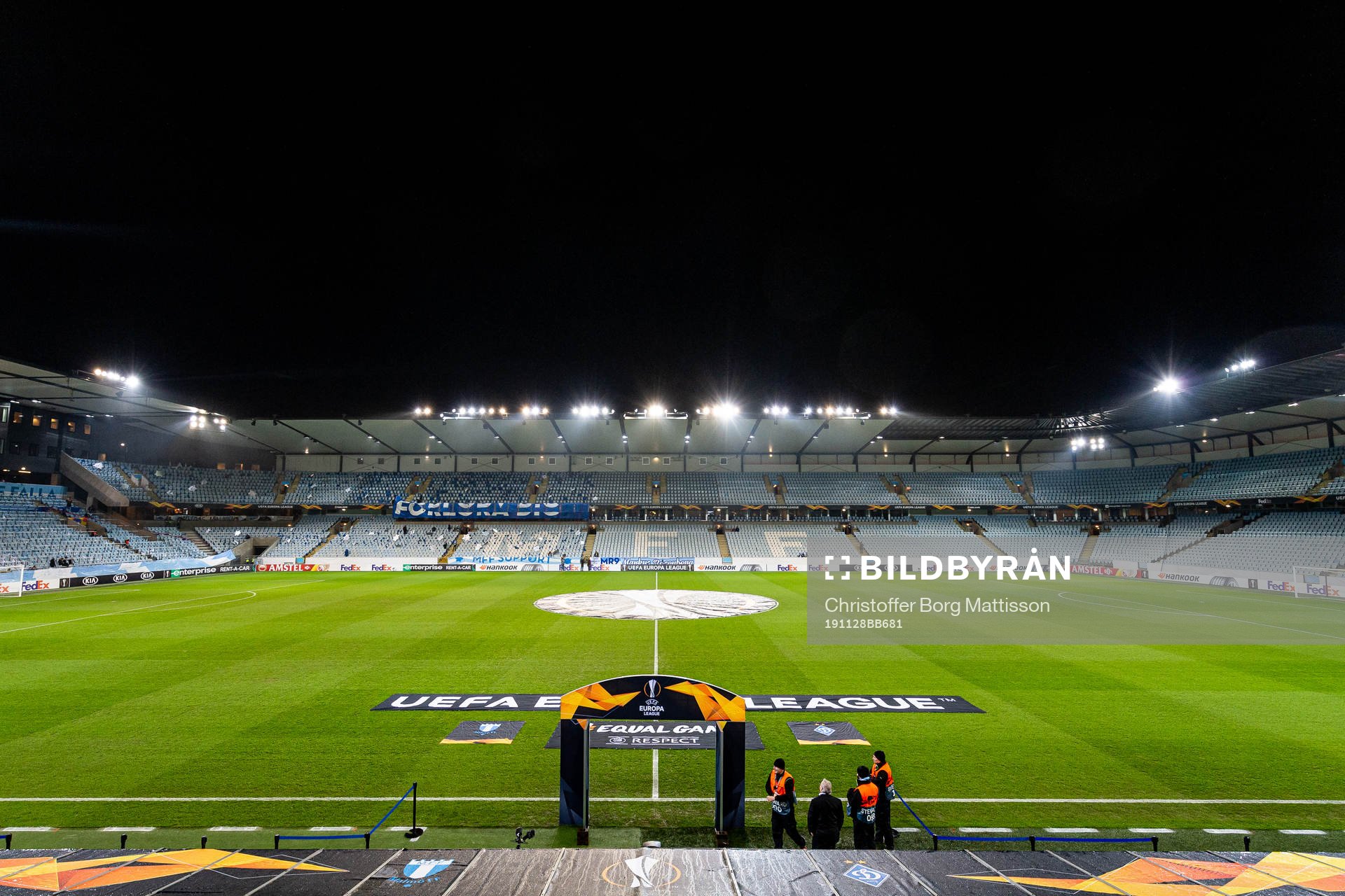 General view of the interior of Malmö New Stadium prior to