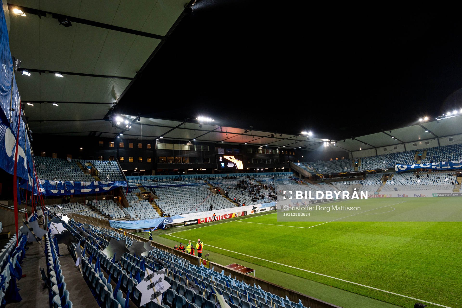 General view of the interior of Malmö New Stadium prior to