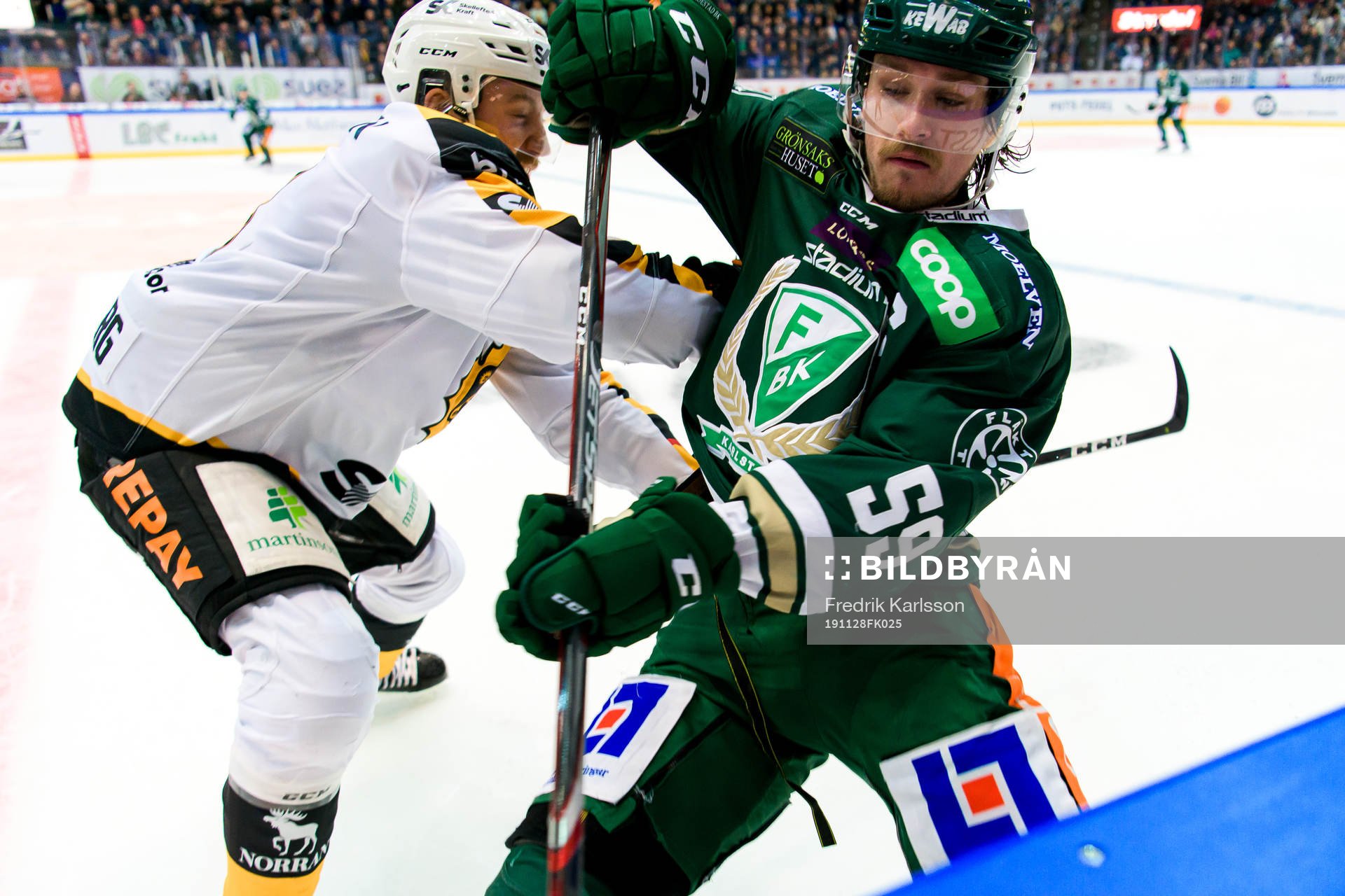 Skellefteås Petter Granberg och Färjestads Linus Johansson