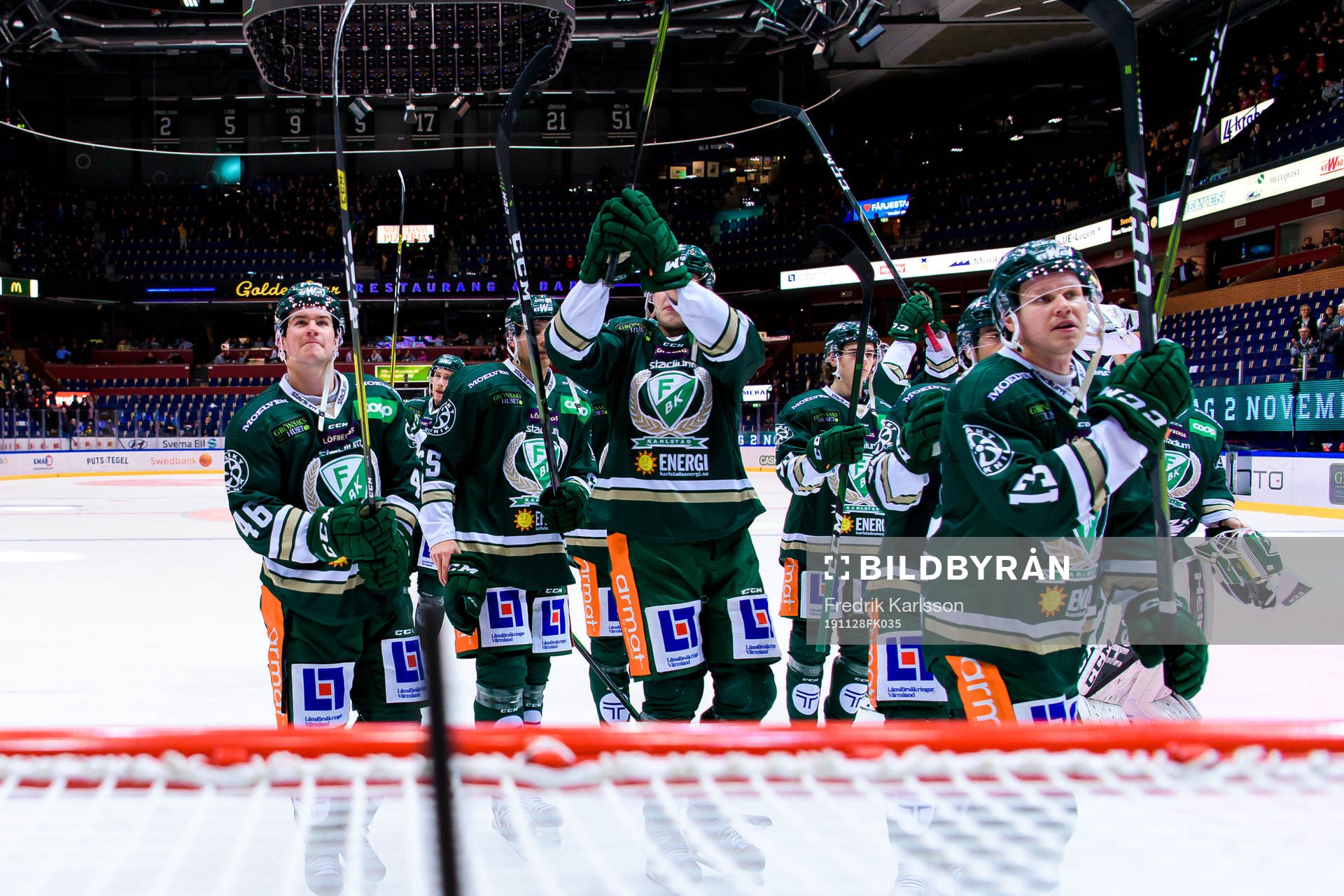 Färjestads Michael Latta jublar