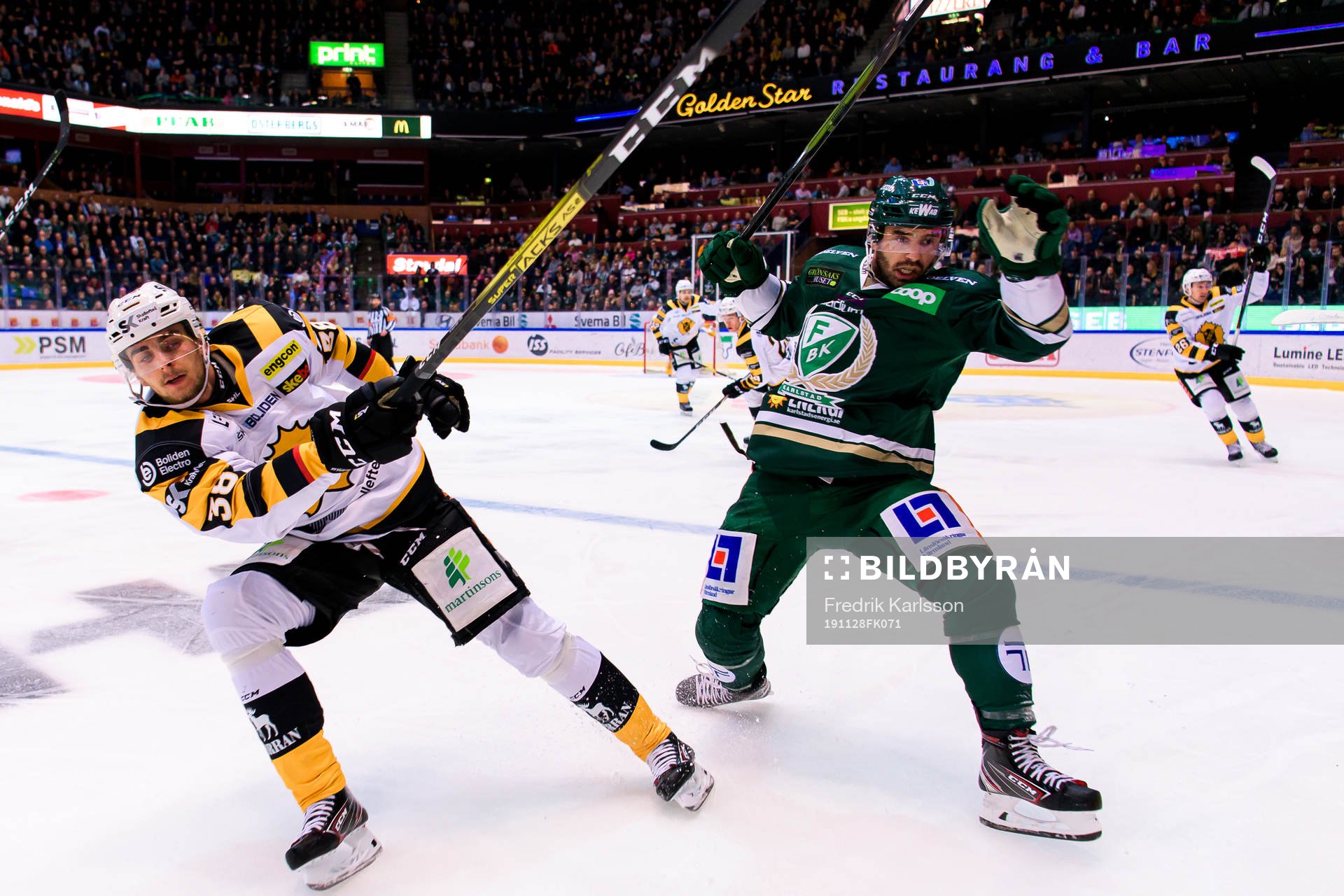 Skellefteås Jacob Olofsson och Färjestads Martin Johansson