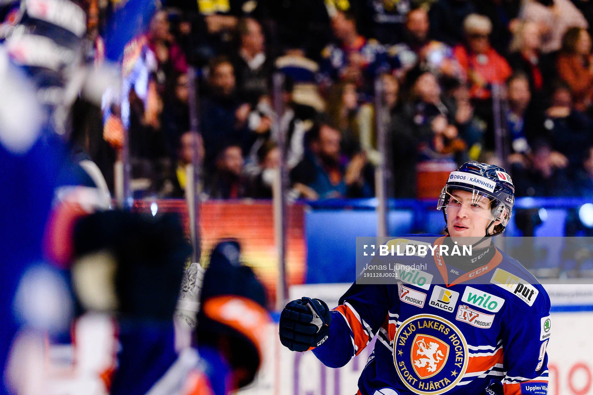Växjös Marcus Davidsson jublar