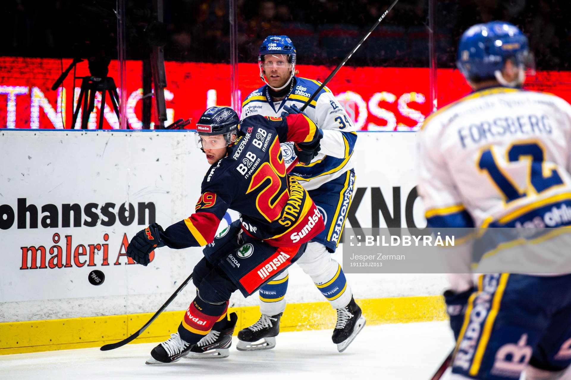 Djurgårdens Sebastian Strandberg och Leksands Philip