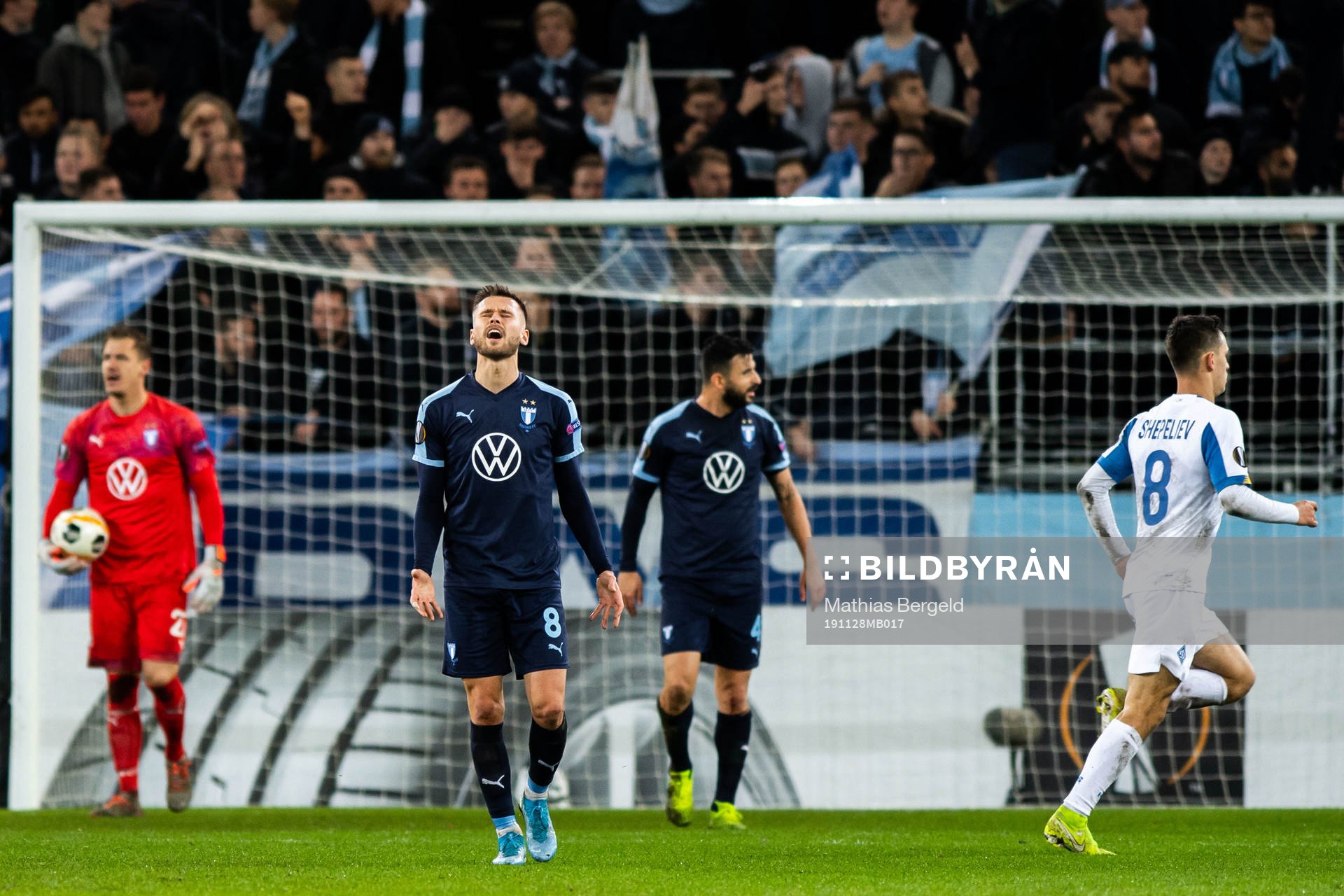 Arnor Traustason of Malmö FF looks dejected