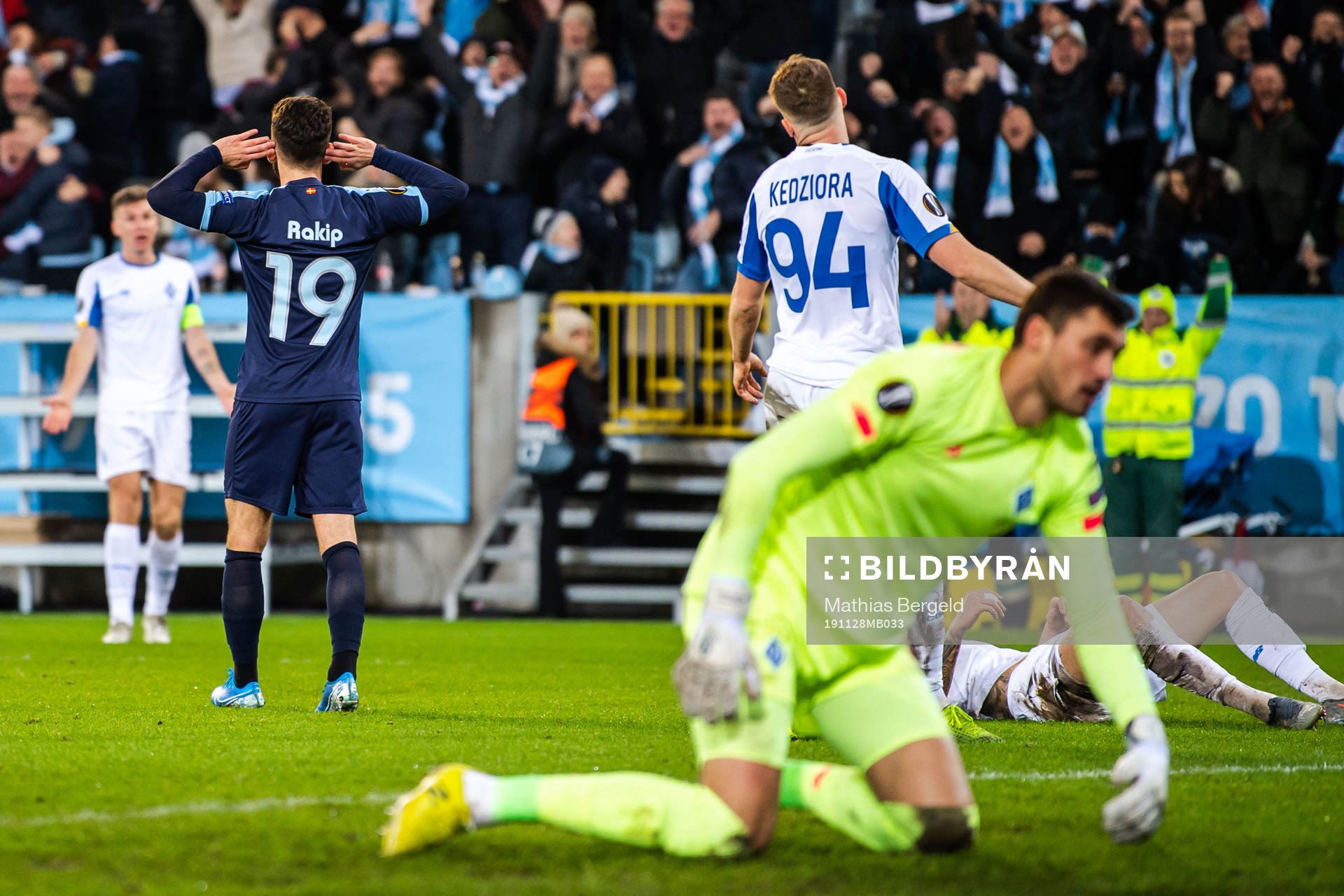 Erdal Rakip of Malmö FF celebrates