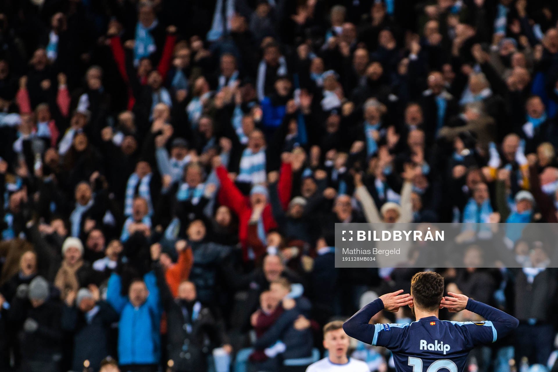 Erdal Rakip of Malmö FF celebrates