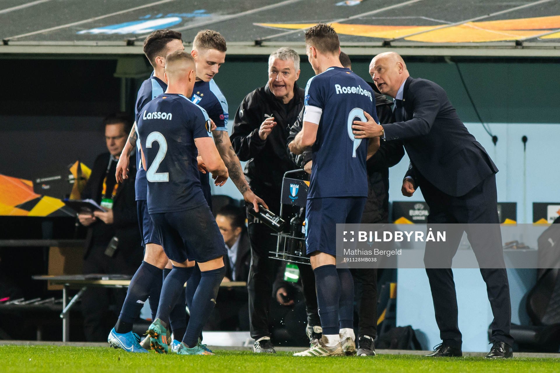 Uwe Rösler, head coach and Markus Rosenberg of Malmö FF