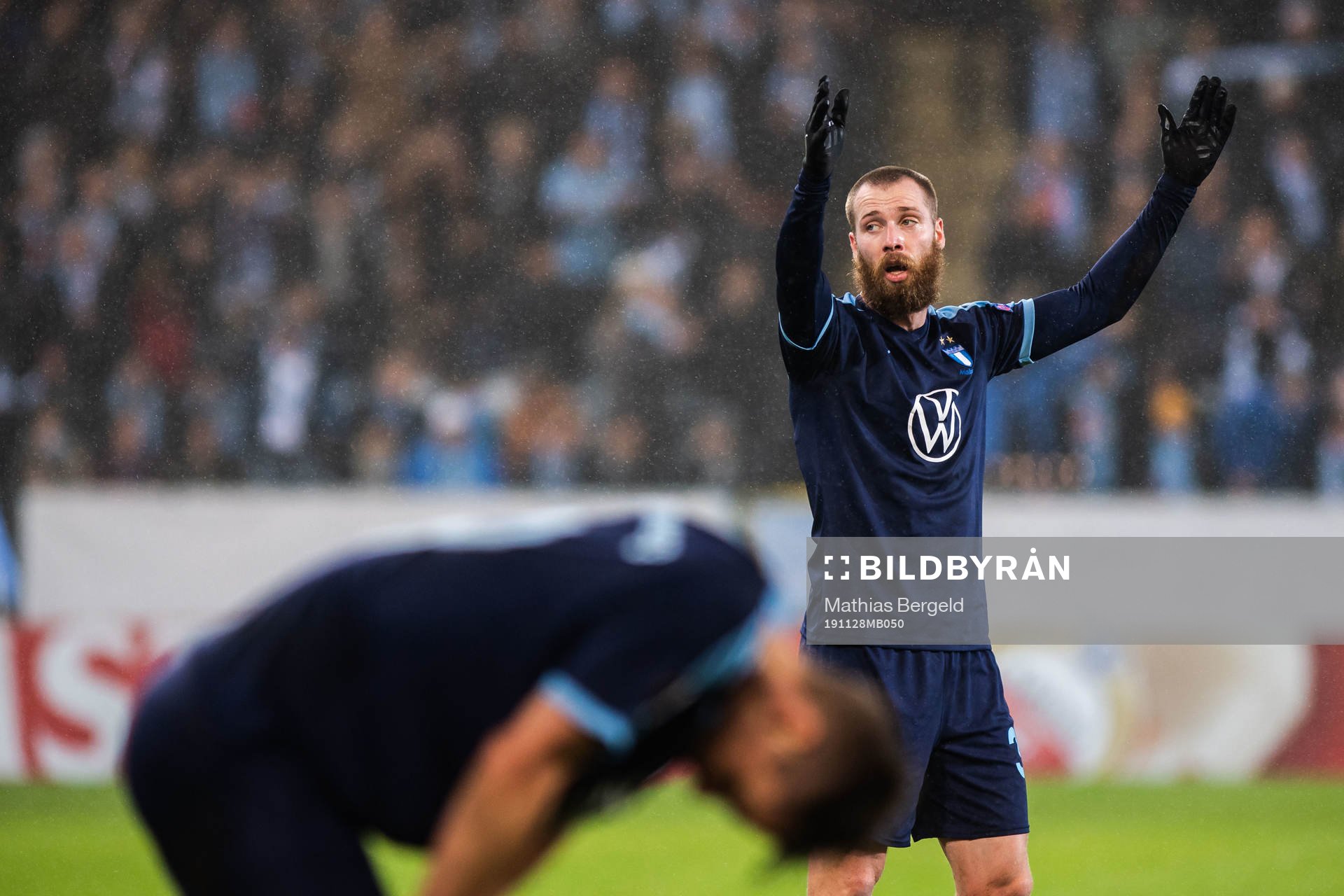 Jo Inge Berget of Malmö FF reacts