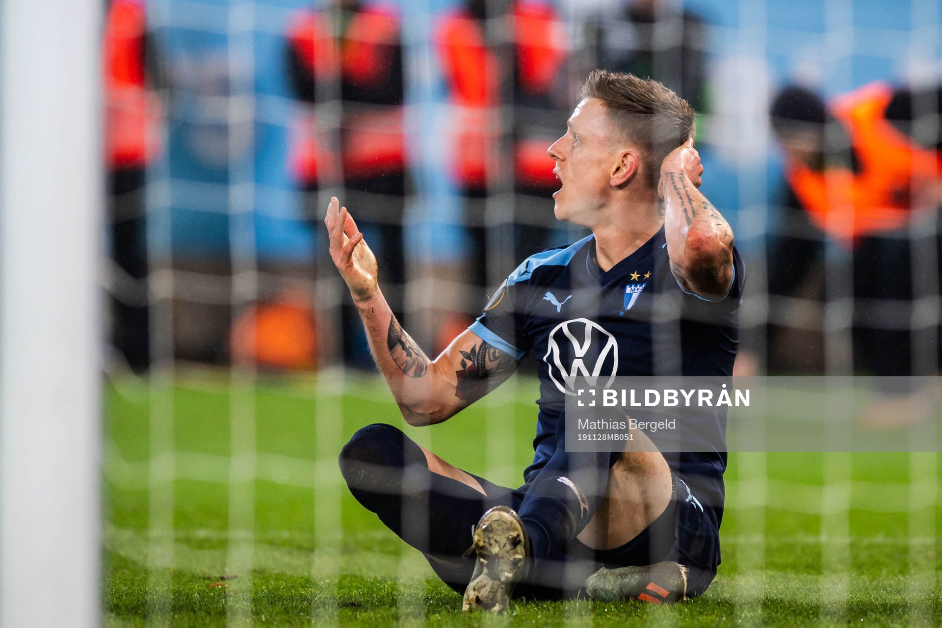 Sören Rieks of Malmö FF reacts