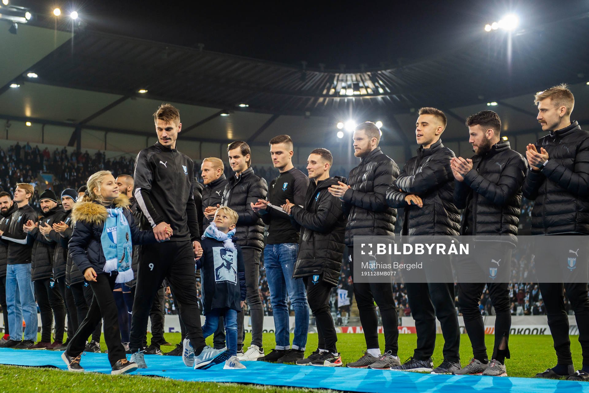 Markus Rosenberg of Malmö FF with his children