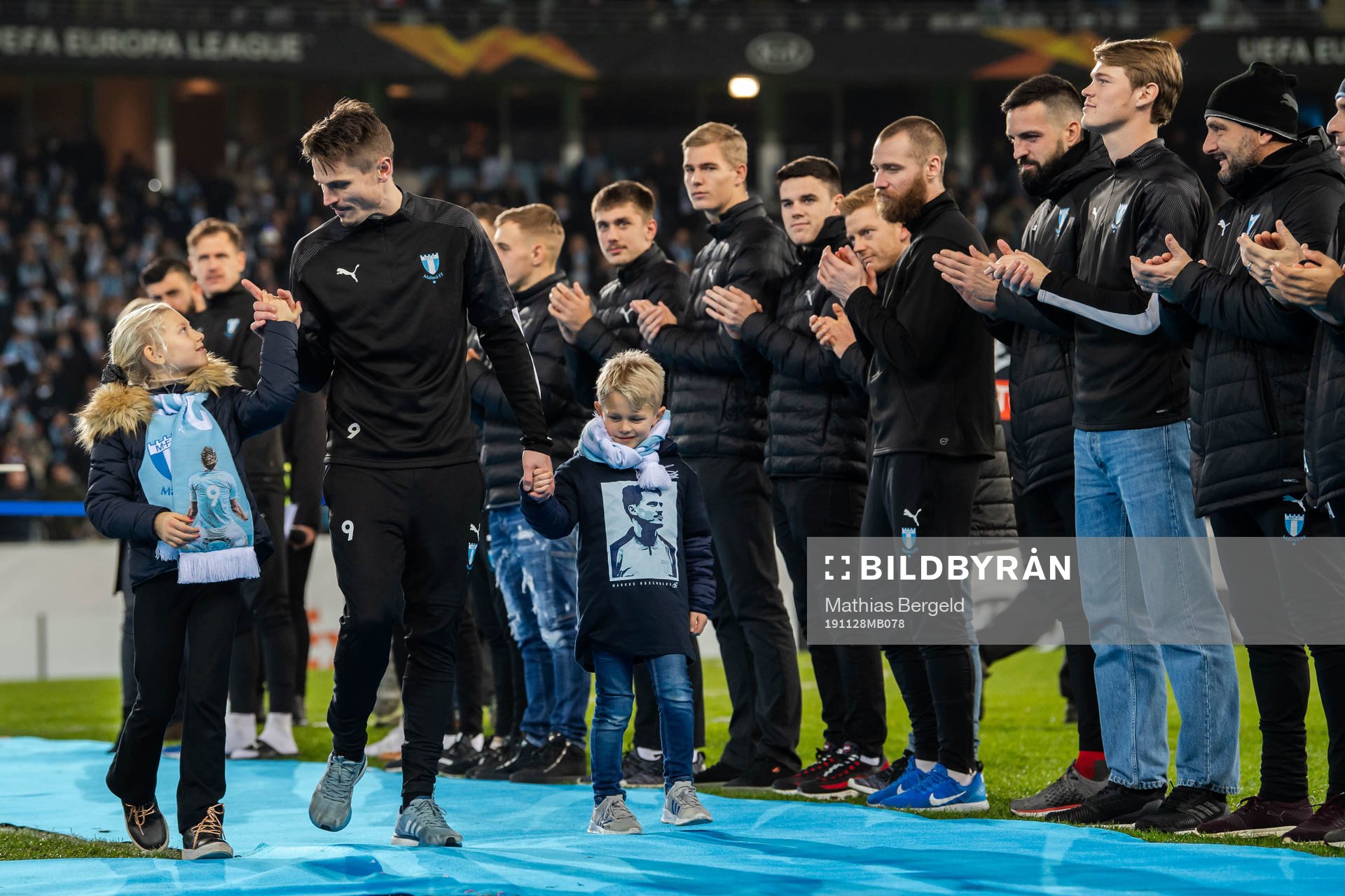 Markus Rosenberg of Malmö FF with his children