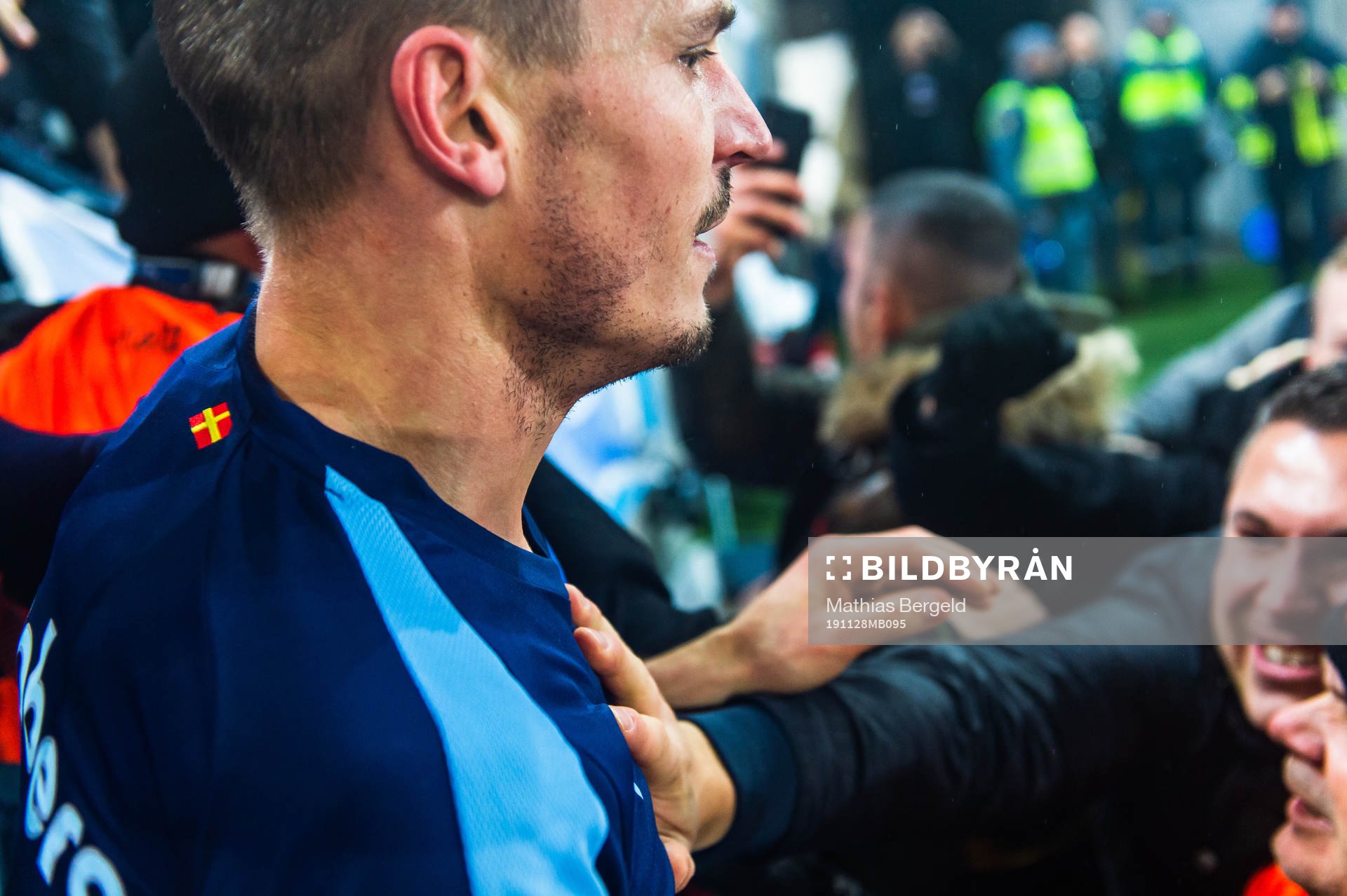 Markus Rosenberg of Malmö FF celebrates with fans