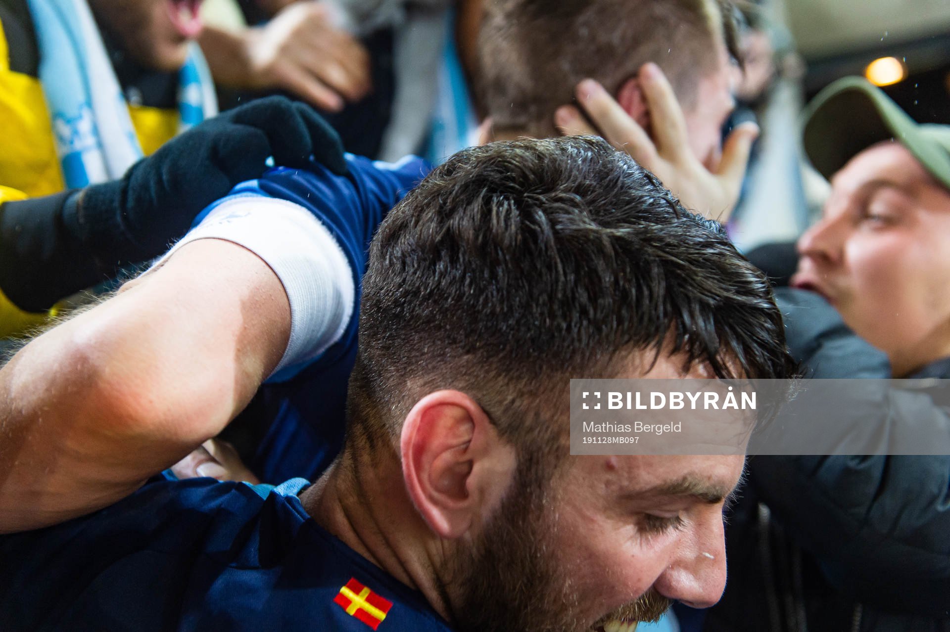 Erdal Rakip and Markus Rosenberg of Malmö FF celebrate