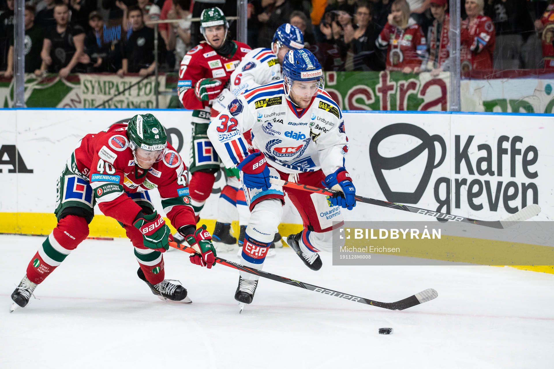 Frölundas Joel Mustonen och Oskarshamns Markus Modigs