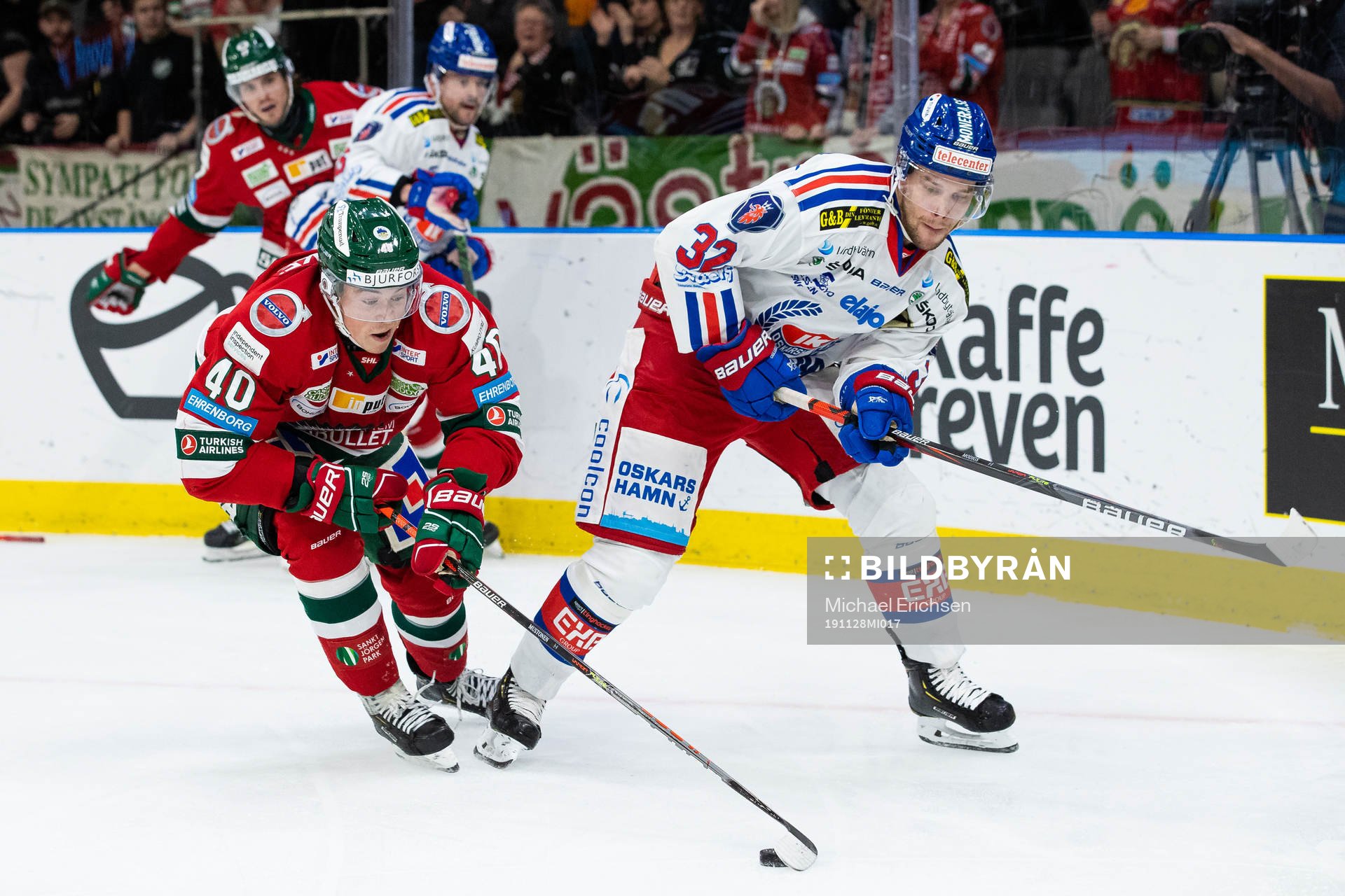 Frölundas Joel Mustonen och Oskarshamns Markus Modigs
