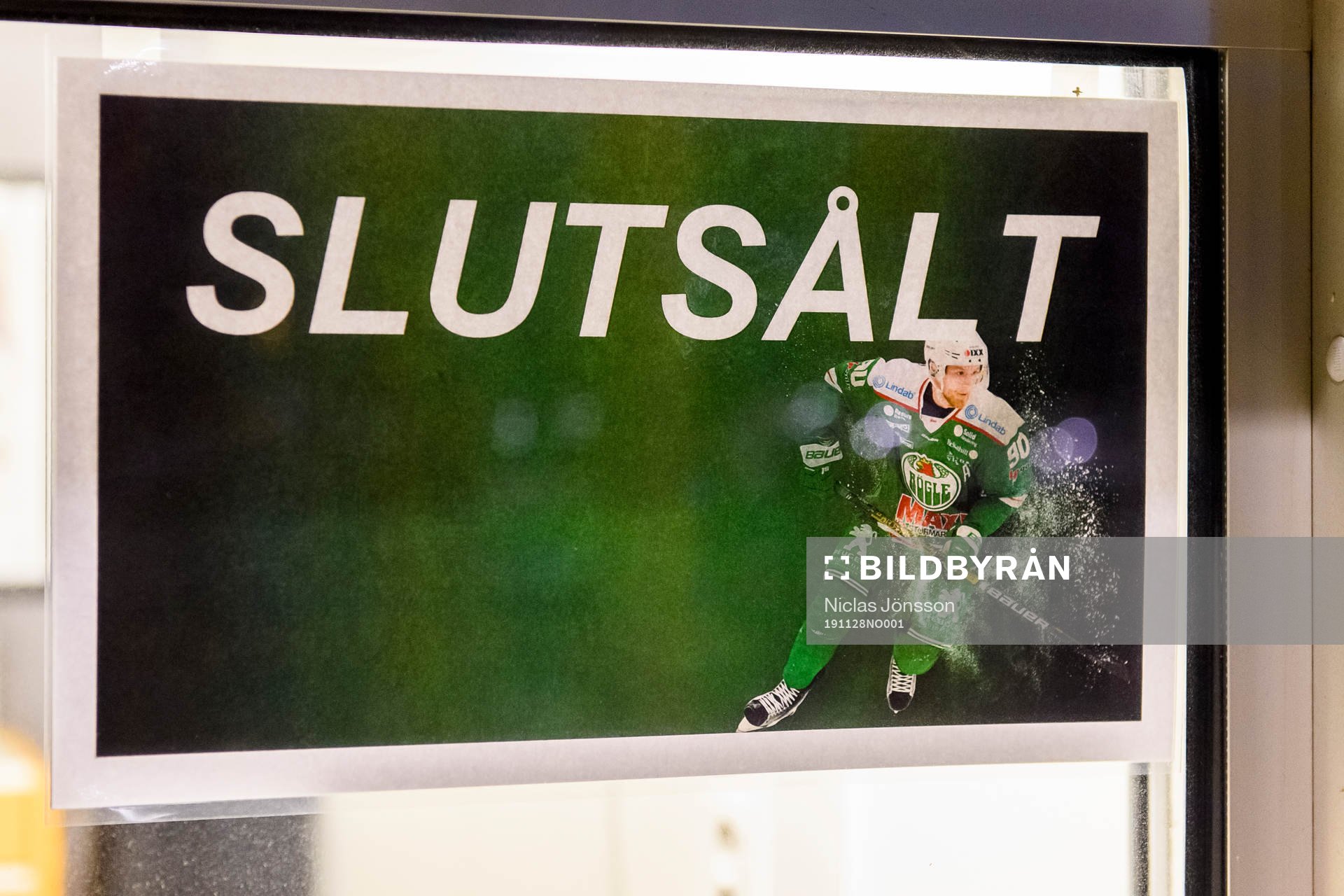 En bild på skylten ”Slutsålt”