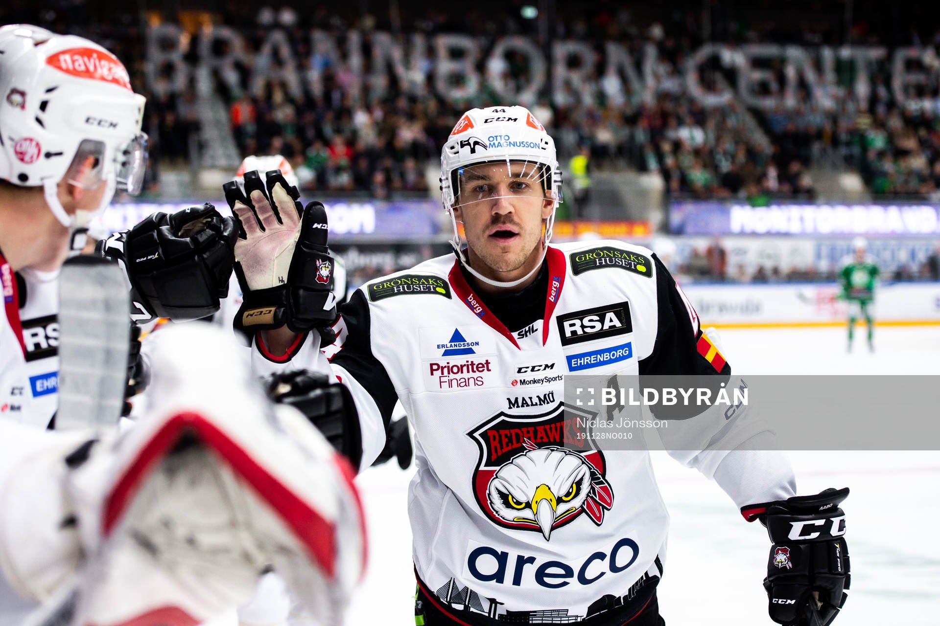 Malmö Redhawks Jesper Jensen Aabo jublar