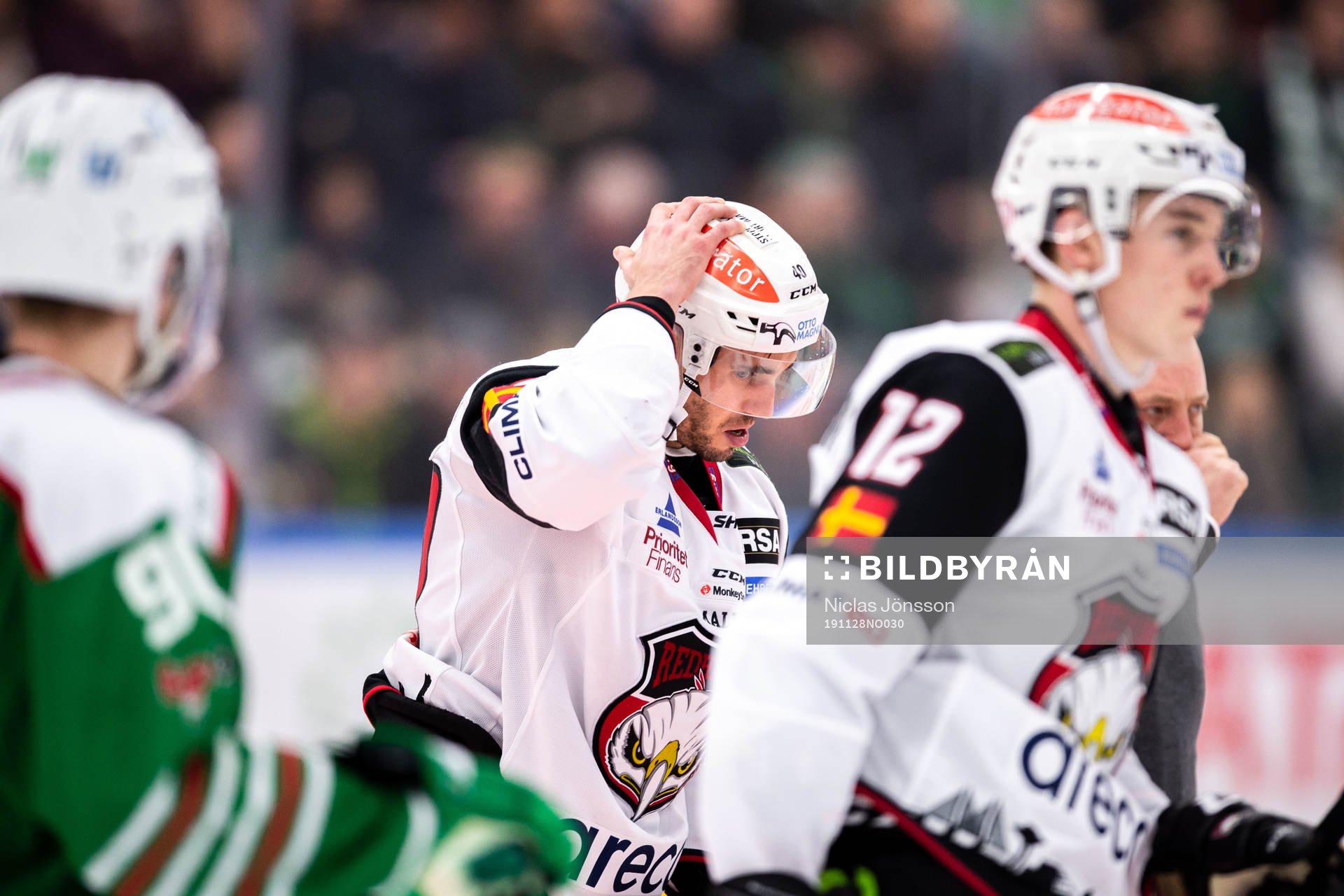 Malmö Redhawks Jesper Jensen har ont