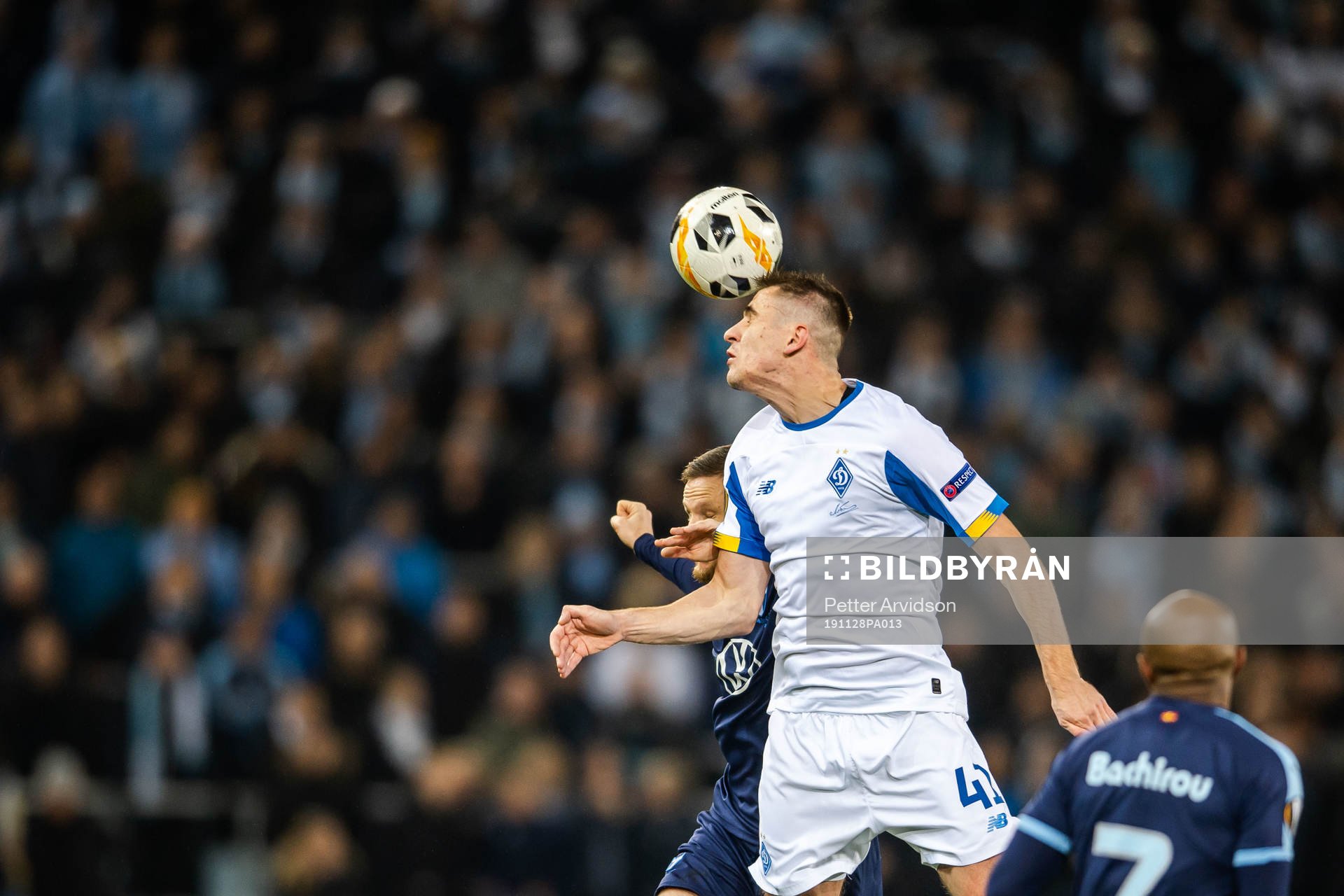 Lasse Nielsen of Malmö FF and Artem Besedin of Dynamo Kiev