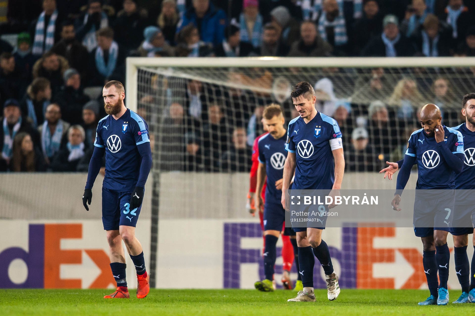 Markus Rosenberg of Malmö FF look dejected with teammates