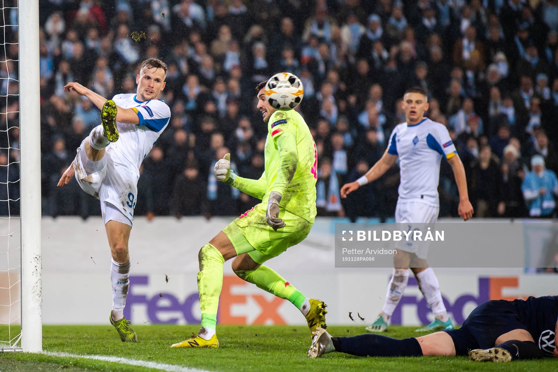 Tomasz Kedziora of Dynamo Kiev saves