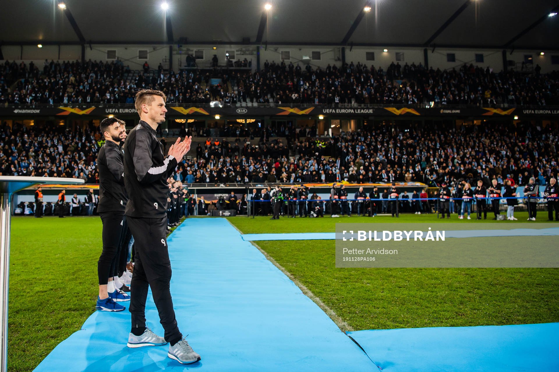 Markus Rosenberg of Malmö FF is honored