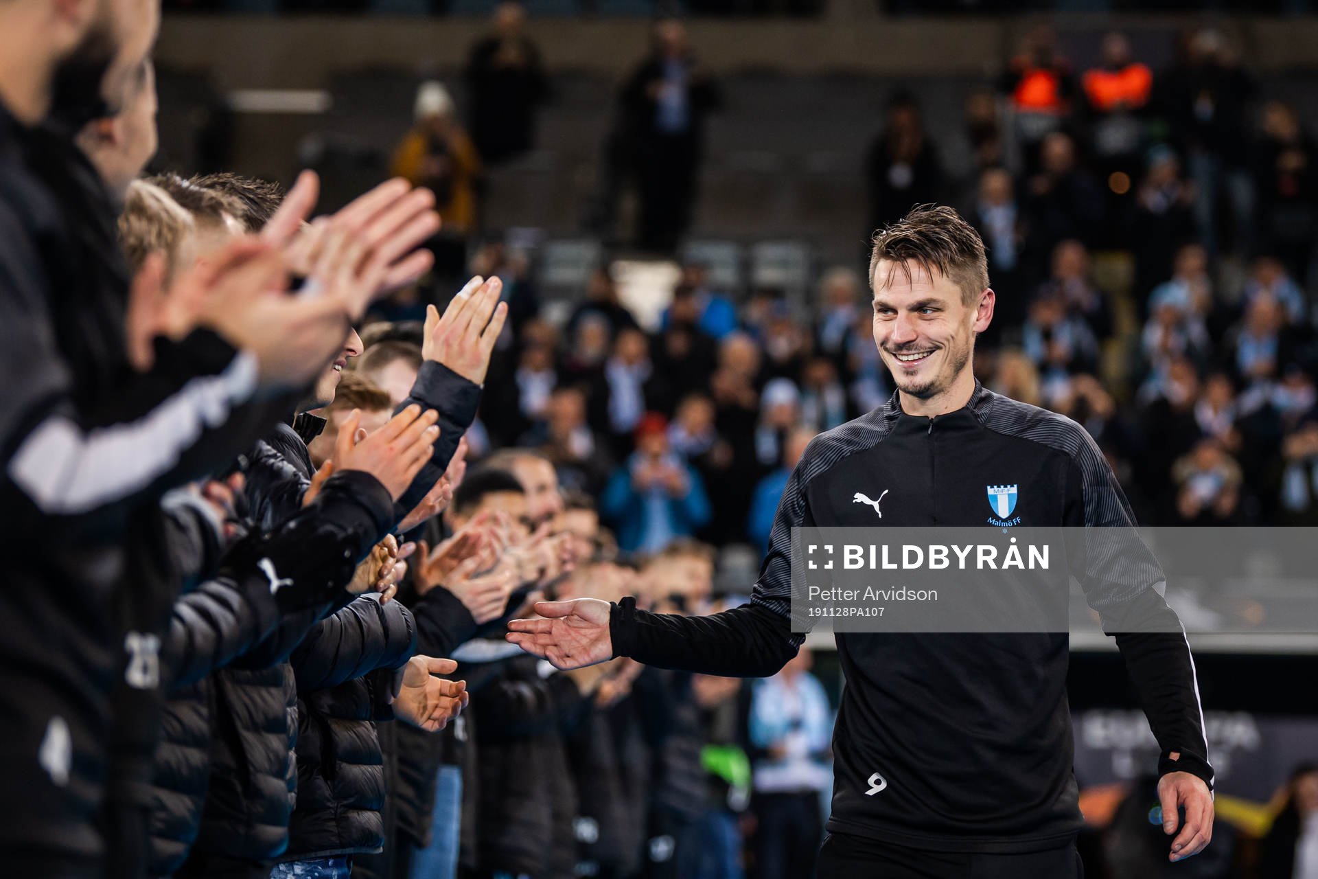 Markus Rosenberg of Malmö FF is honored