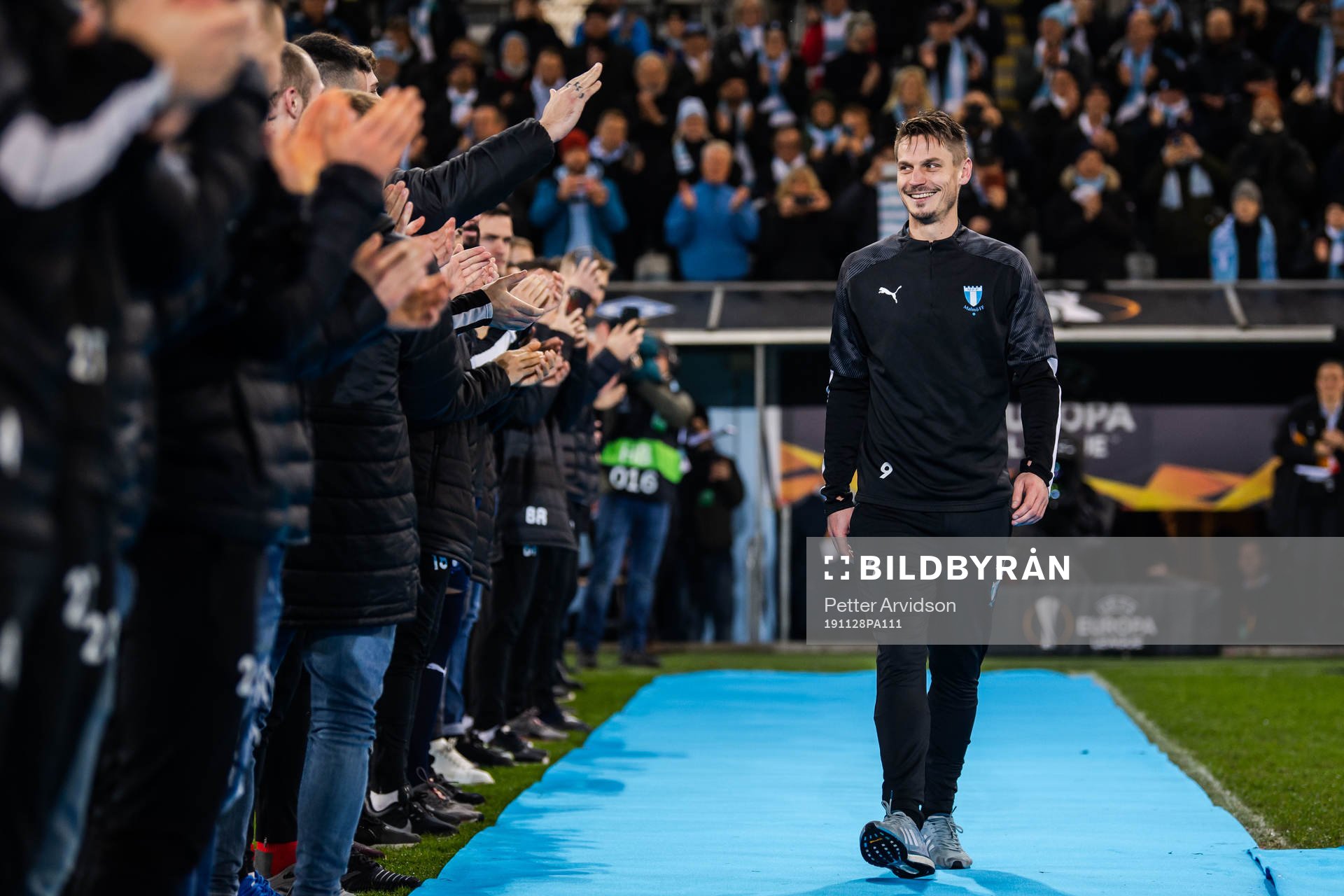 Markus Rosenberg of Malmö FF is honored
