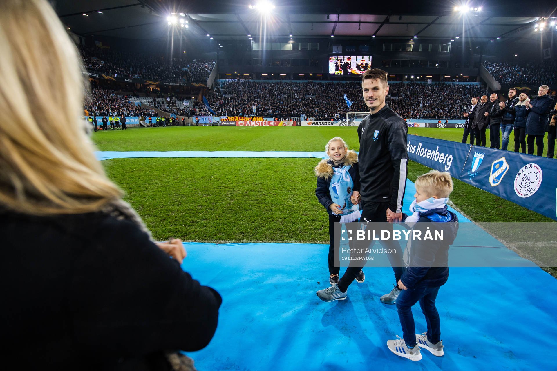 Markus Rosenberg of Malmö FF with his children