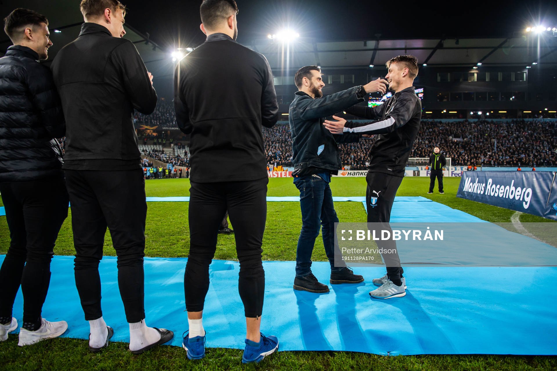 Björn Anklev and Markus Rosenberg of Malmö FF