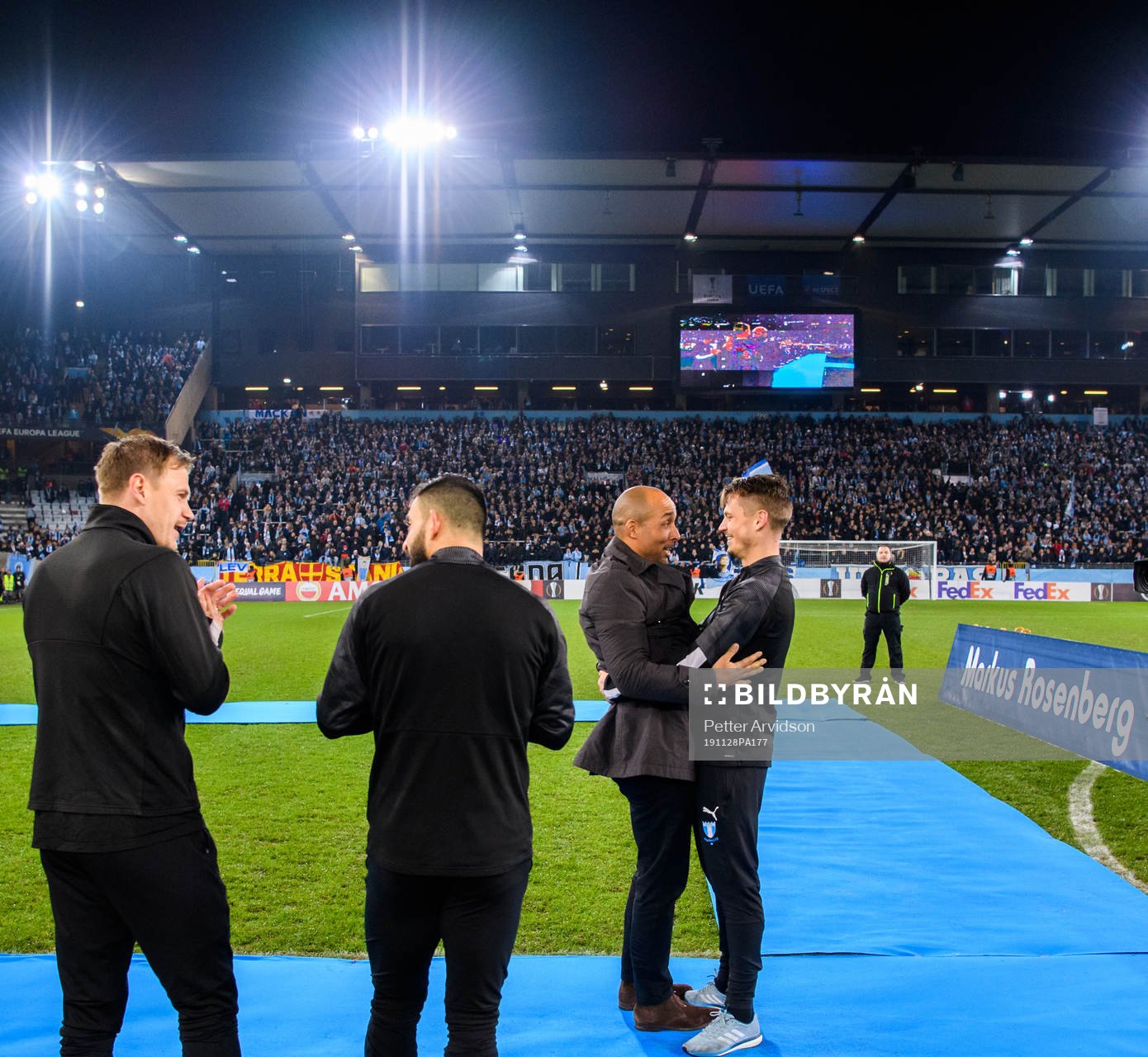 Martin Dahlin when Markus Rosenberg of Malmö FF is honored