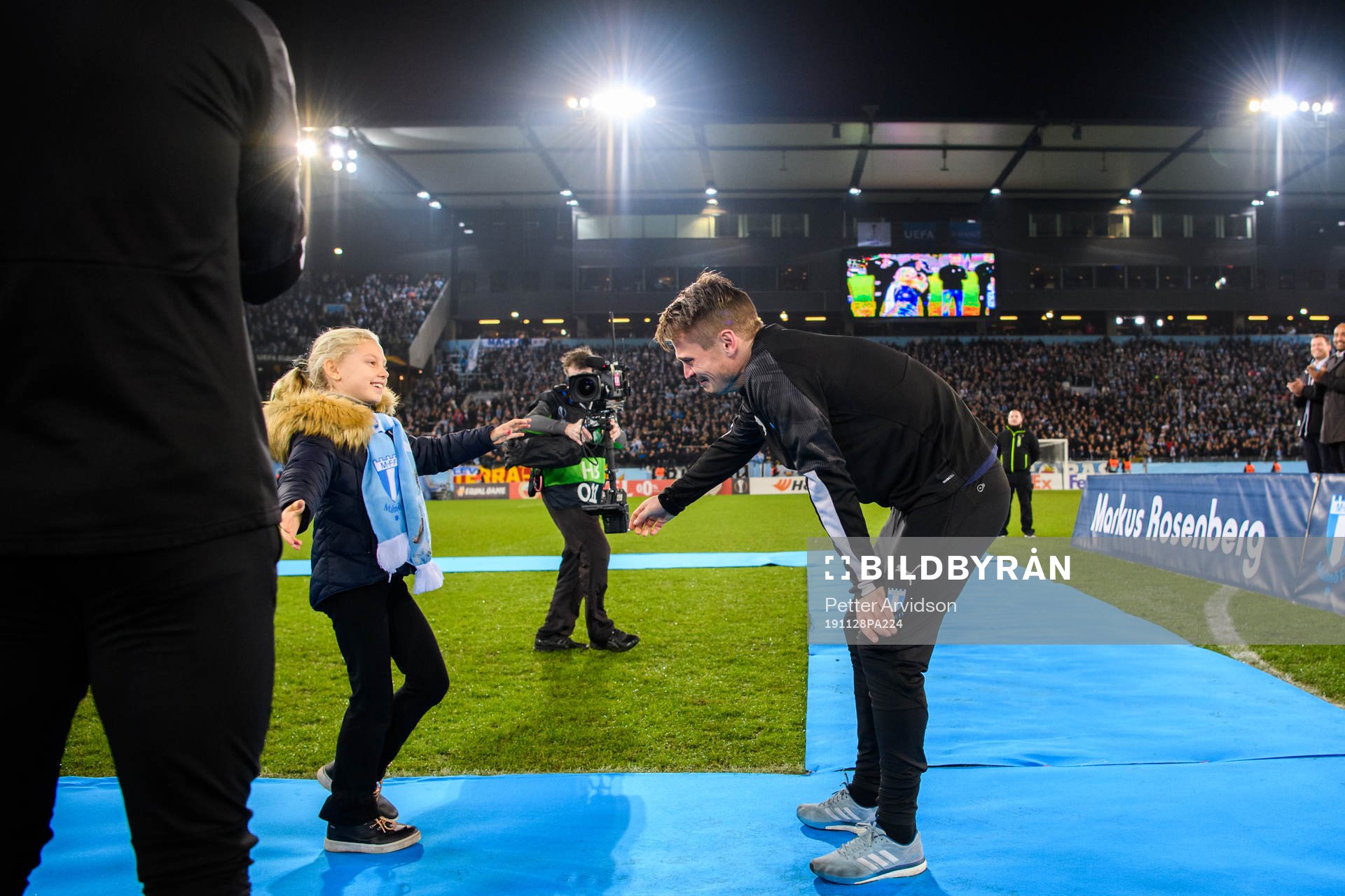 Markus Rosenberg of Malmö FF with his daughter Izabella