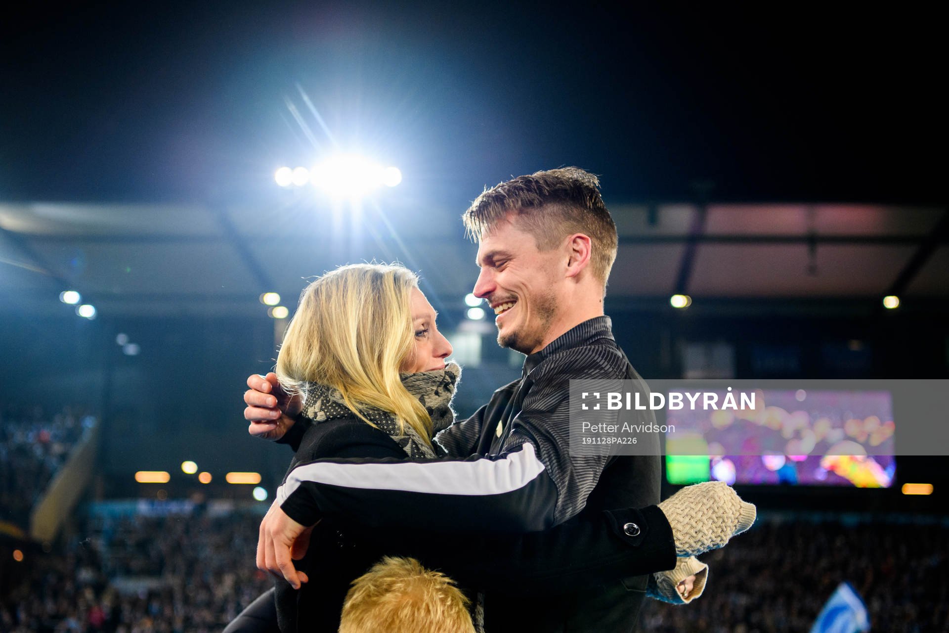 Markus Rosenberg of Malmö FF with his wife Maria
