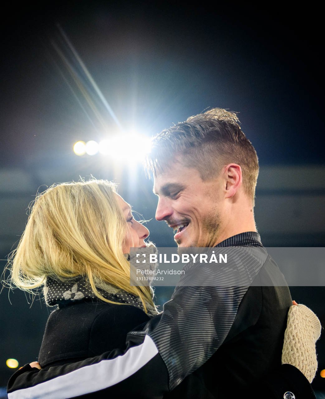 Markus Rosenberg of Malmö FF with his wife Maria