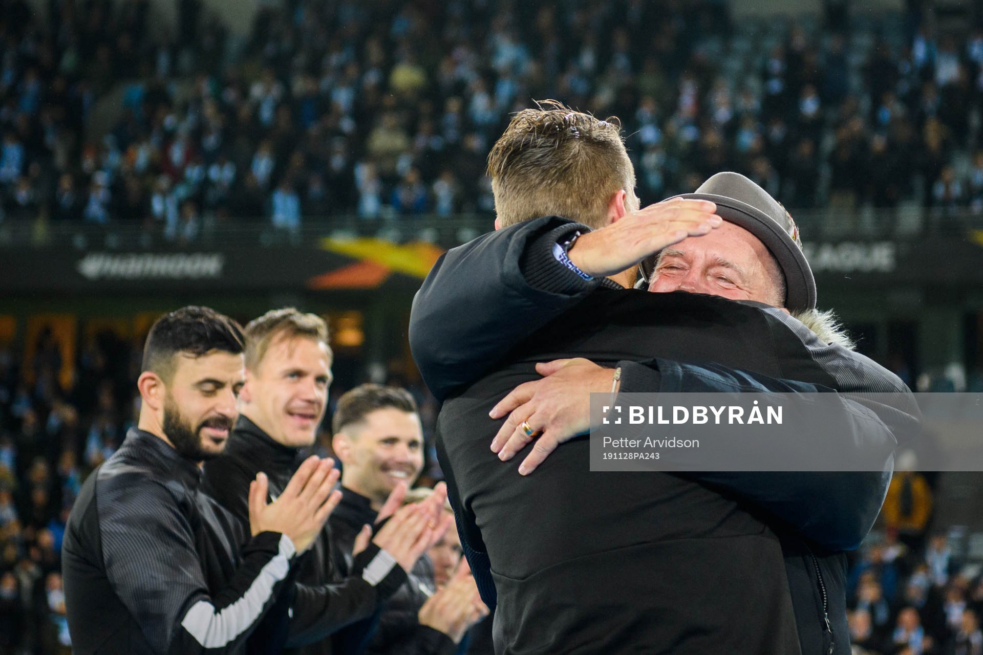 Johnny Gyllensjö and Markus Rosenberg of Malmö FF