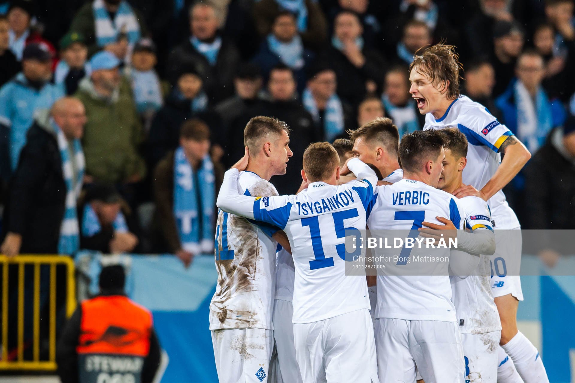 Players of Dynamo Kiev celebrates