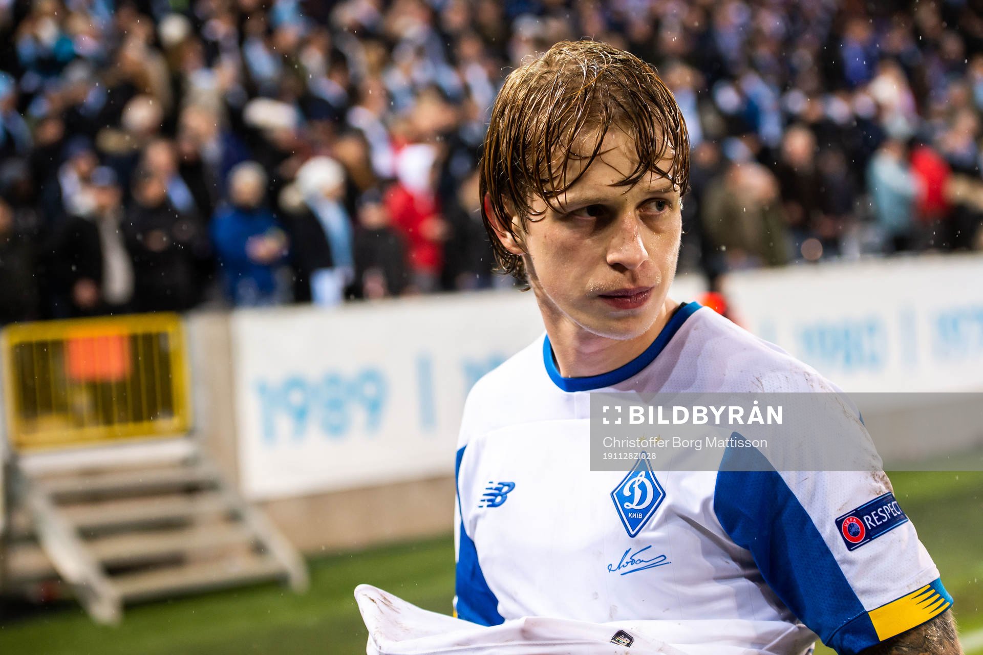 Artem Shabanov of Dynamo Kiev looks dejected