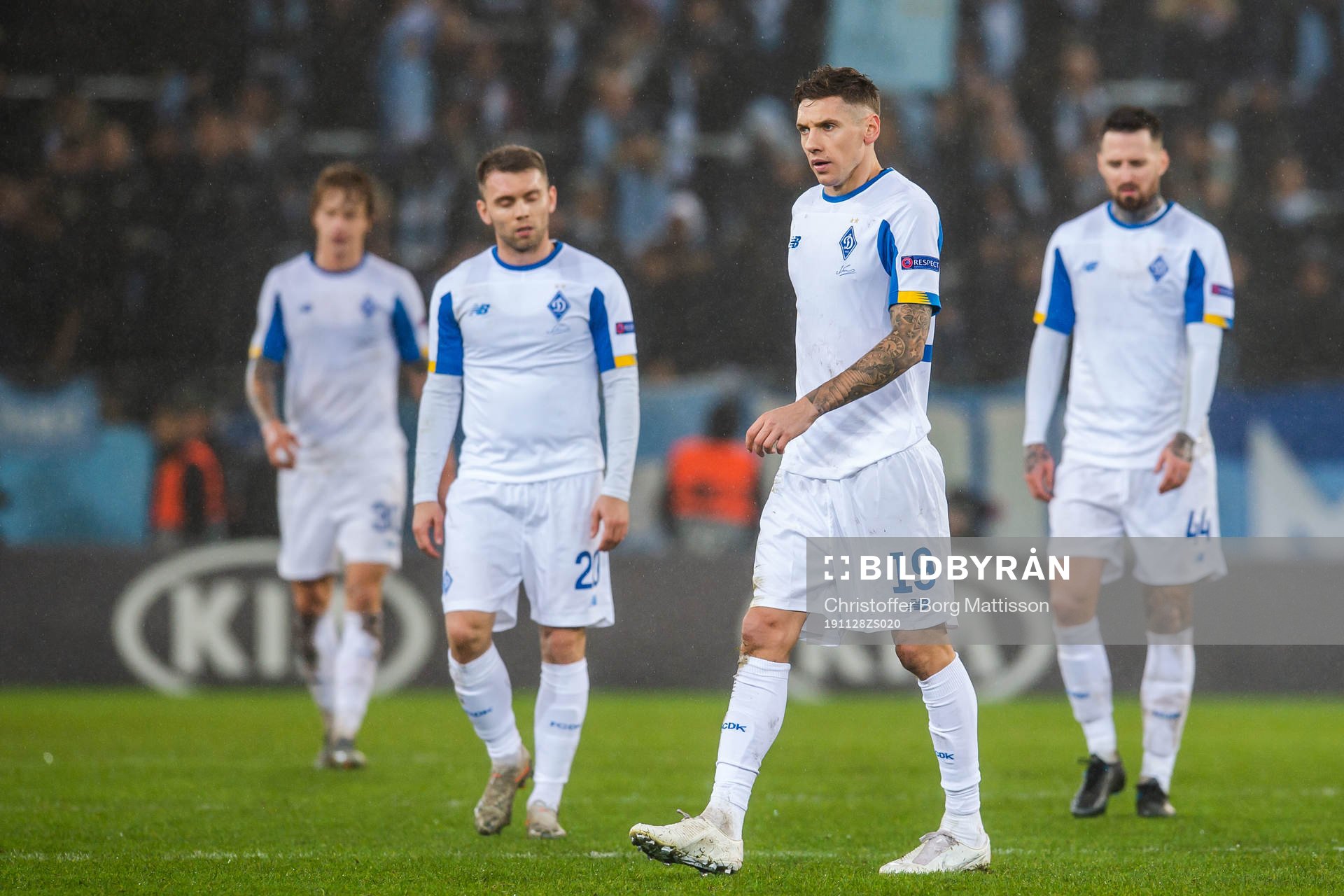 Denys Garmash of Dynamo Kiev looks dejected
